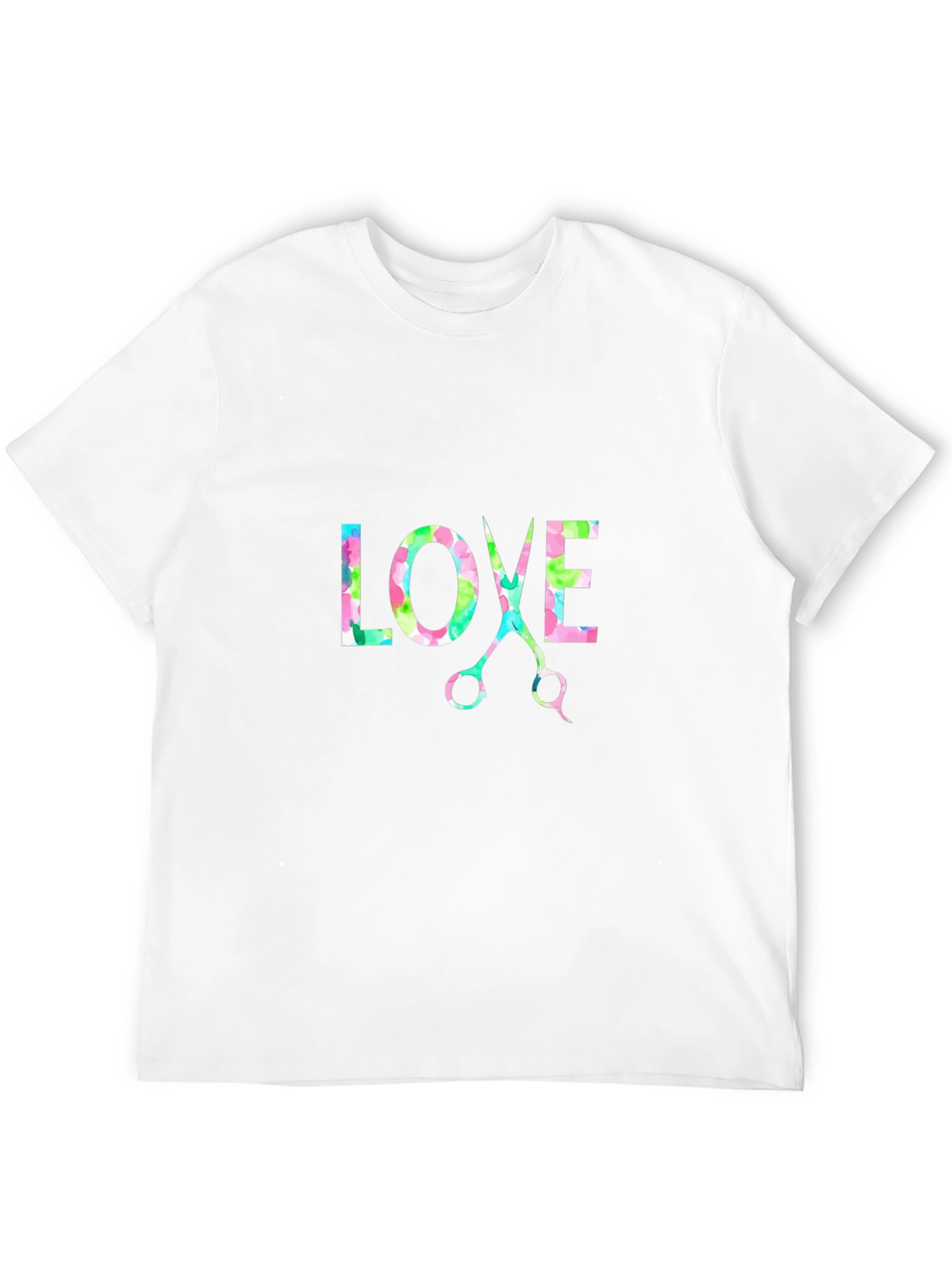 Black LOVE Scissors Graphic Tee - Stylish & Unique T-Shirt view 12