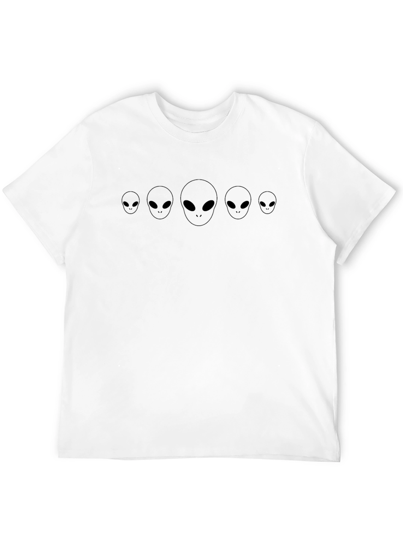 Black Alien Head Graphic Tee - Black Cotton Blend view 12