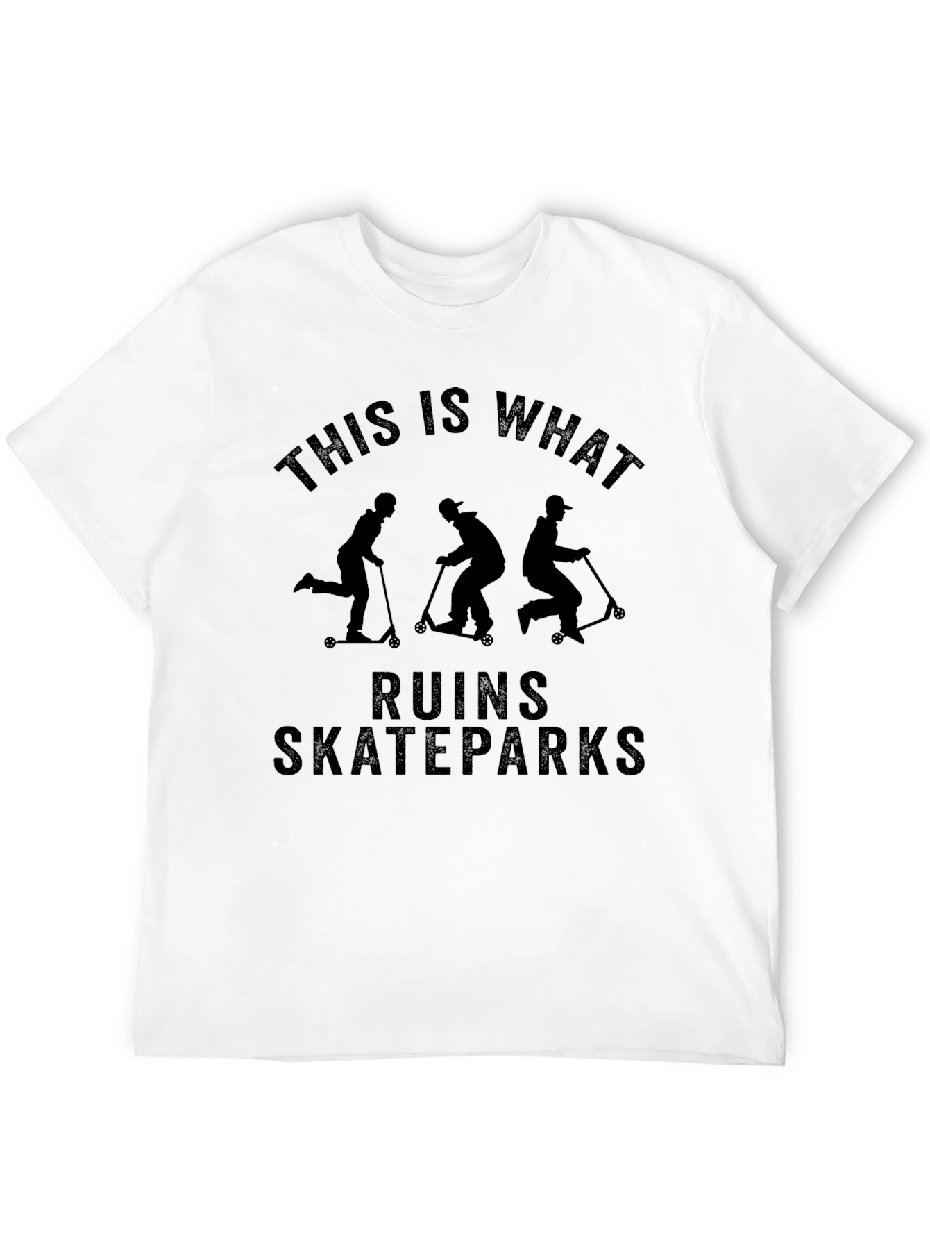 Black Skaters T-Shirt - 'Ruins Skateparks' Tee view 12