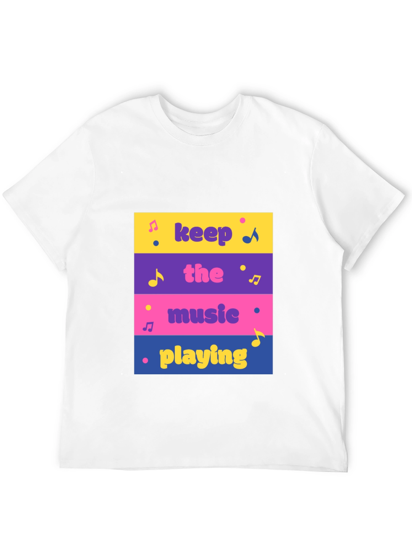Black Keep The Music Playing Graphic Tee view 12