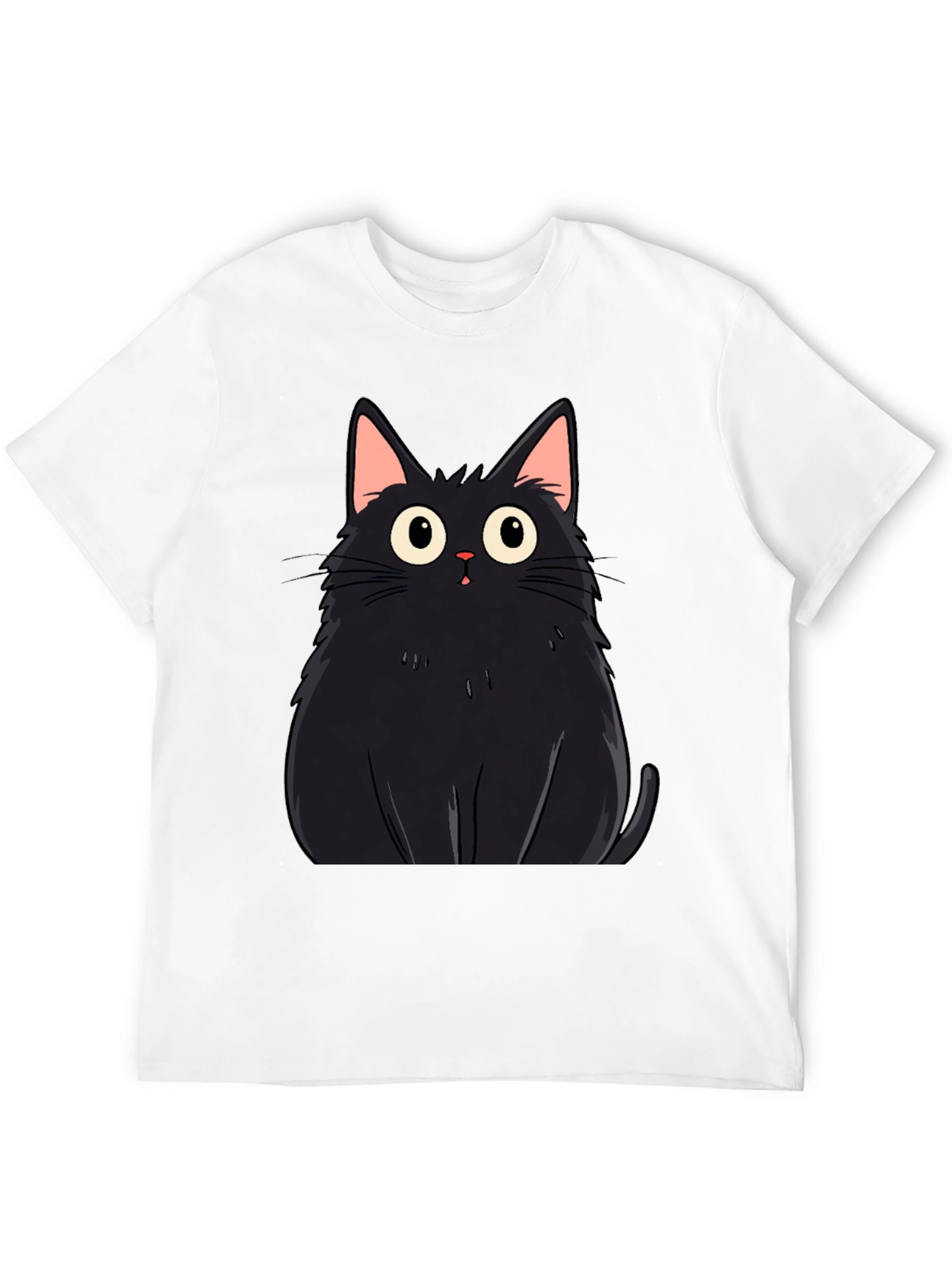 Black Black Cat Graphic Tee - Men's Casual T-Shirt view 12