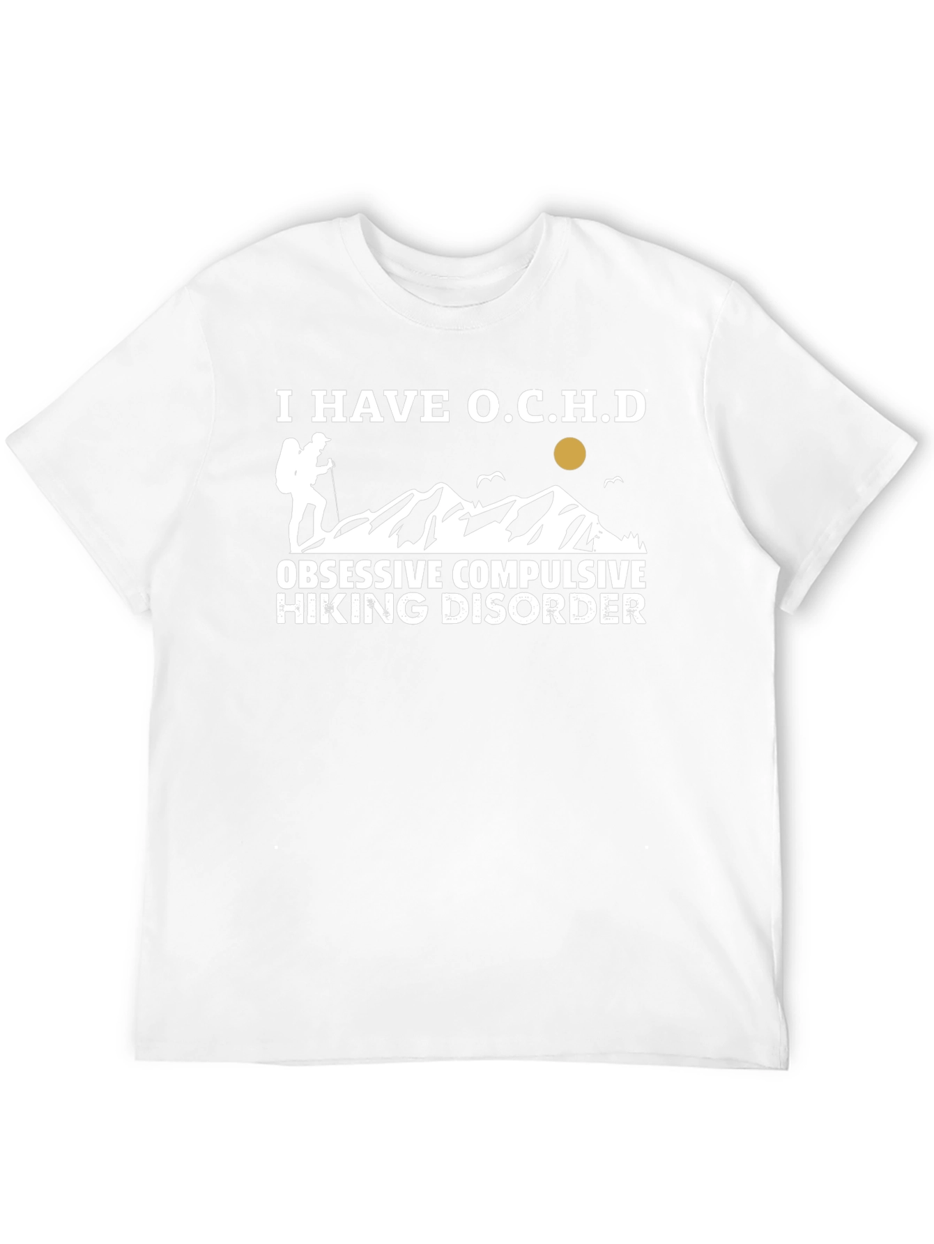 Black Obsessive Compulsive Hiking Disorder T-Shirt view 12