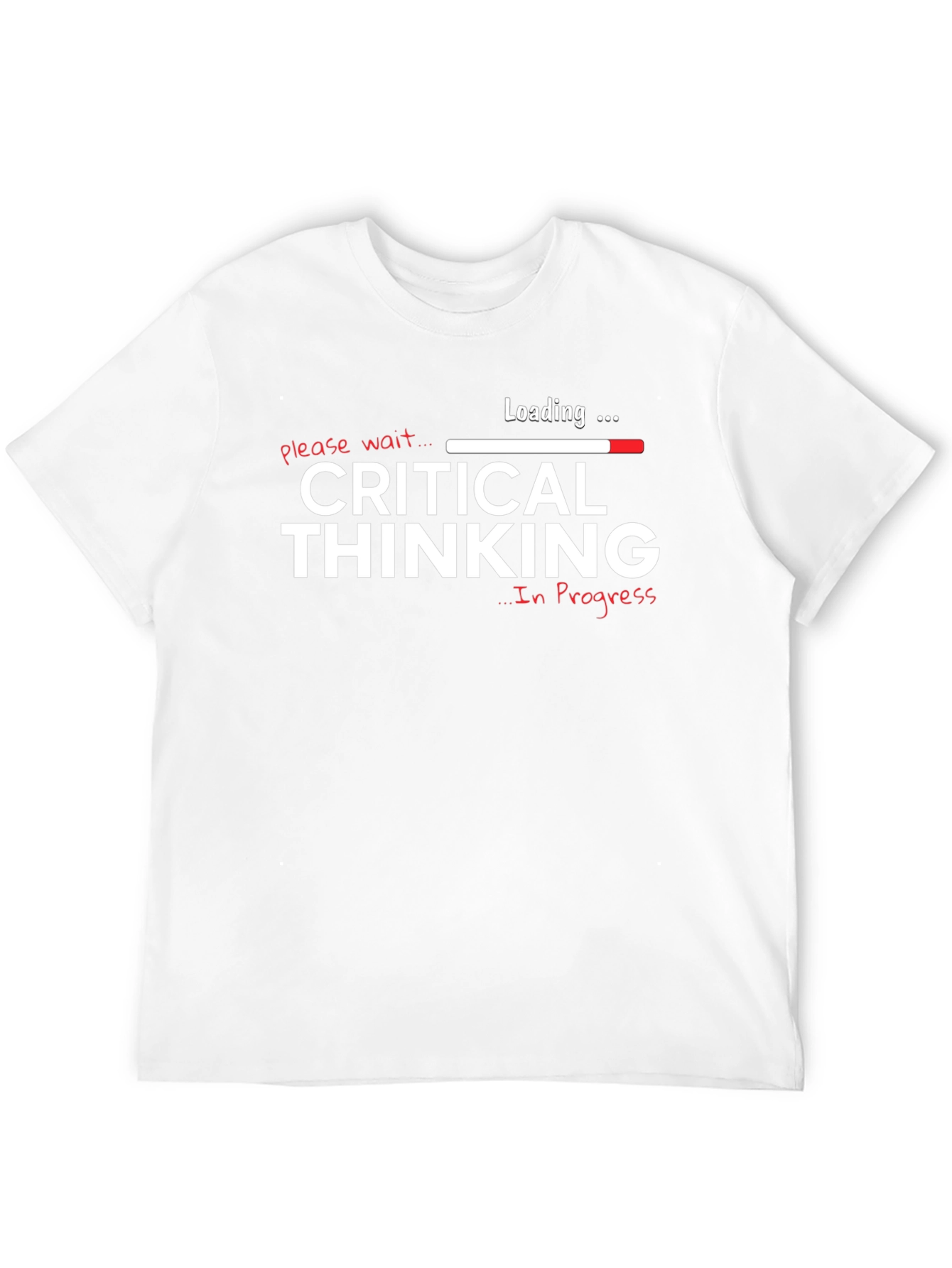 Black Critical Thinking In Progress Graphic T-Shirt view 12