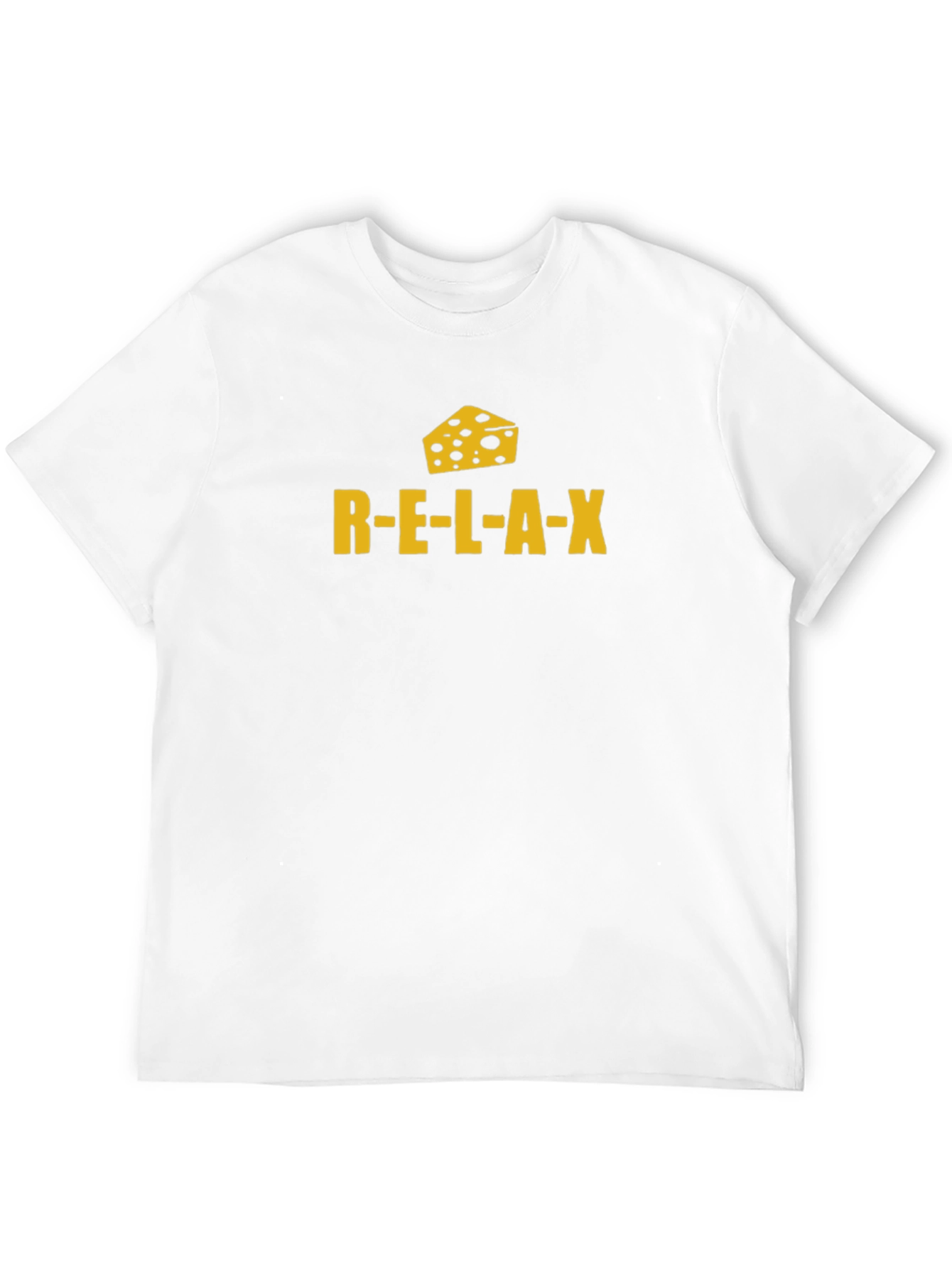 Black Relax Cheese Funny T-Shirt - Soft Cotton Tee view 12