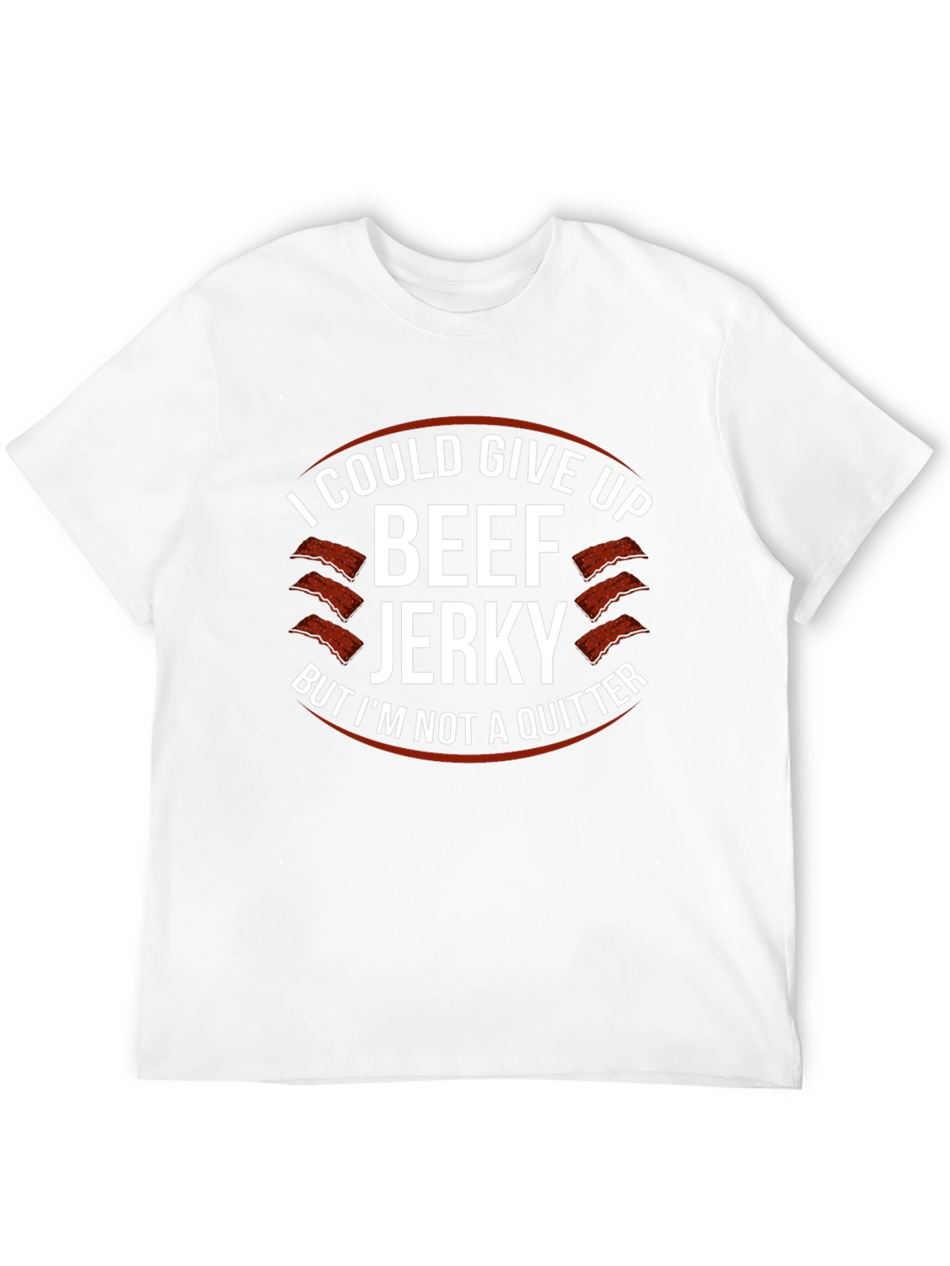 Black Beef Jerky Lover T-Shirt: I'm Not a Quitter view 12