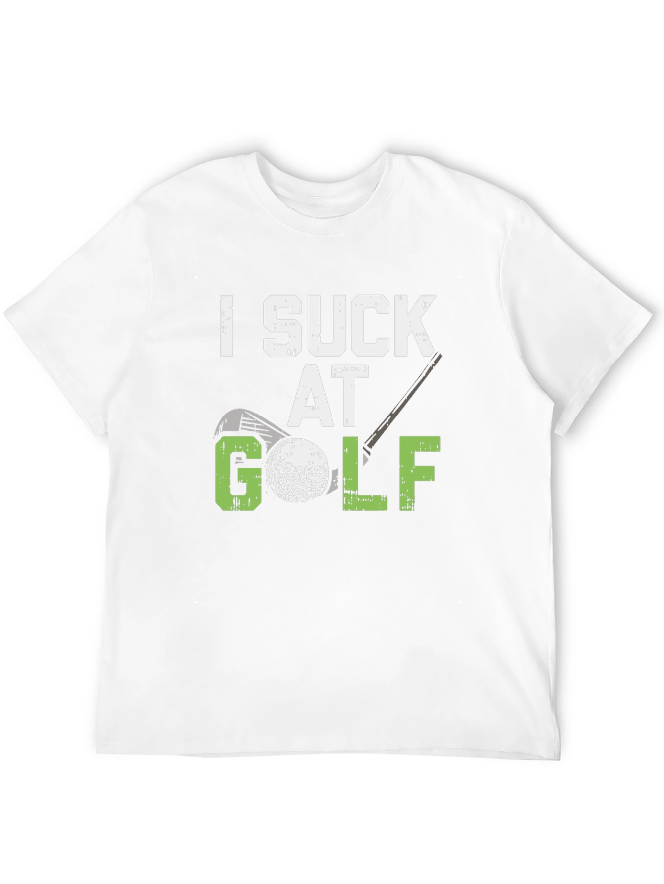 Black Funny Golf T-Shirt - I Suck At Golf Tee view 12