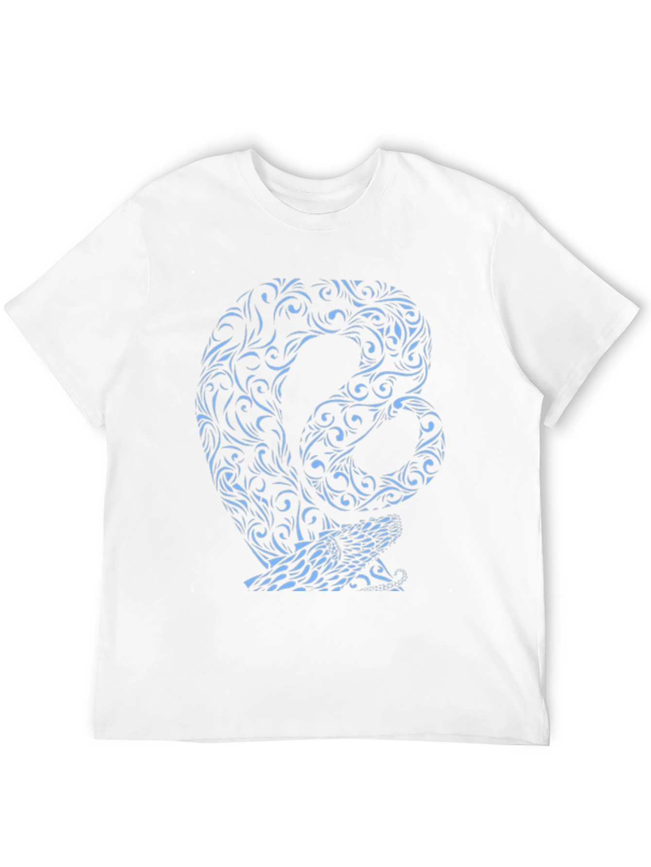 Black Snake Pattern Graphic Print Black Tee view 12