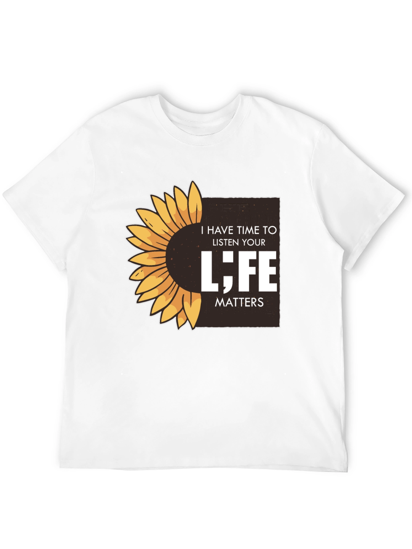 Black Sunflower 'Life Matters' Graphic T-Shirt view 12