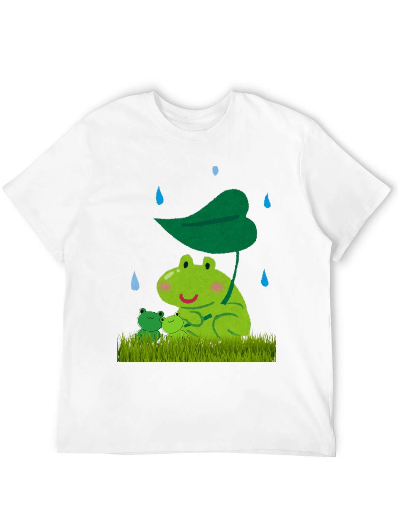 Black Frog Family Under Leaf Umbrella T-Shirt view 12
