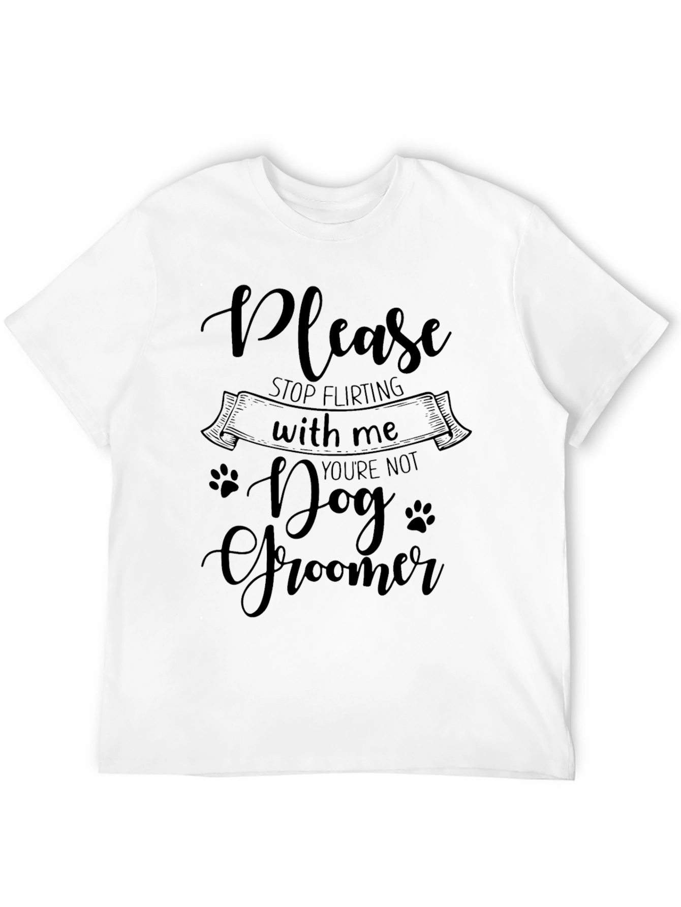 Black Funny Dog Groomer T-Shirt view 12