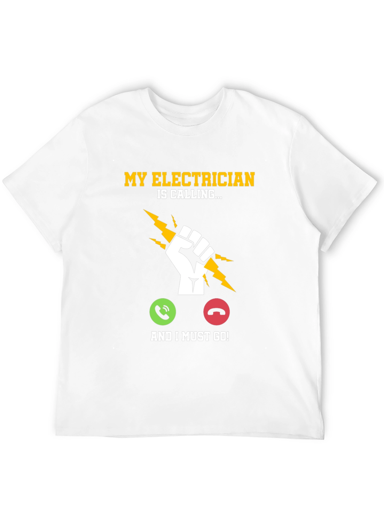 Black Electrician Calling T-Shirt - Funny Job Gift view 12