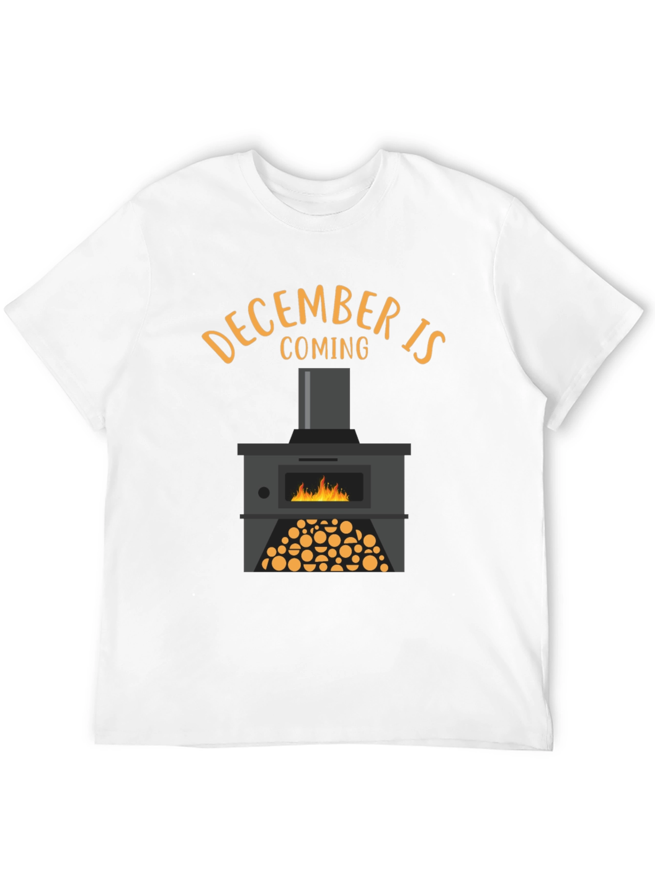 Black December Is Coming Graphic Tee - Cozy Fireplace Shirt view 12