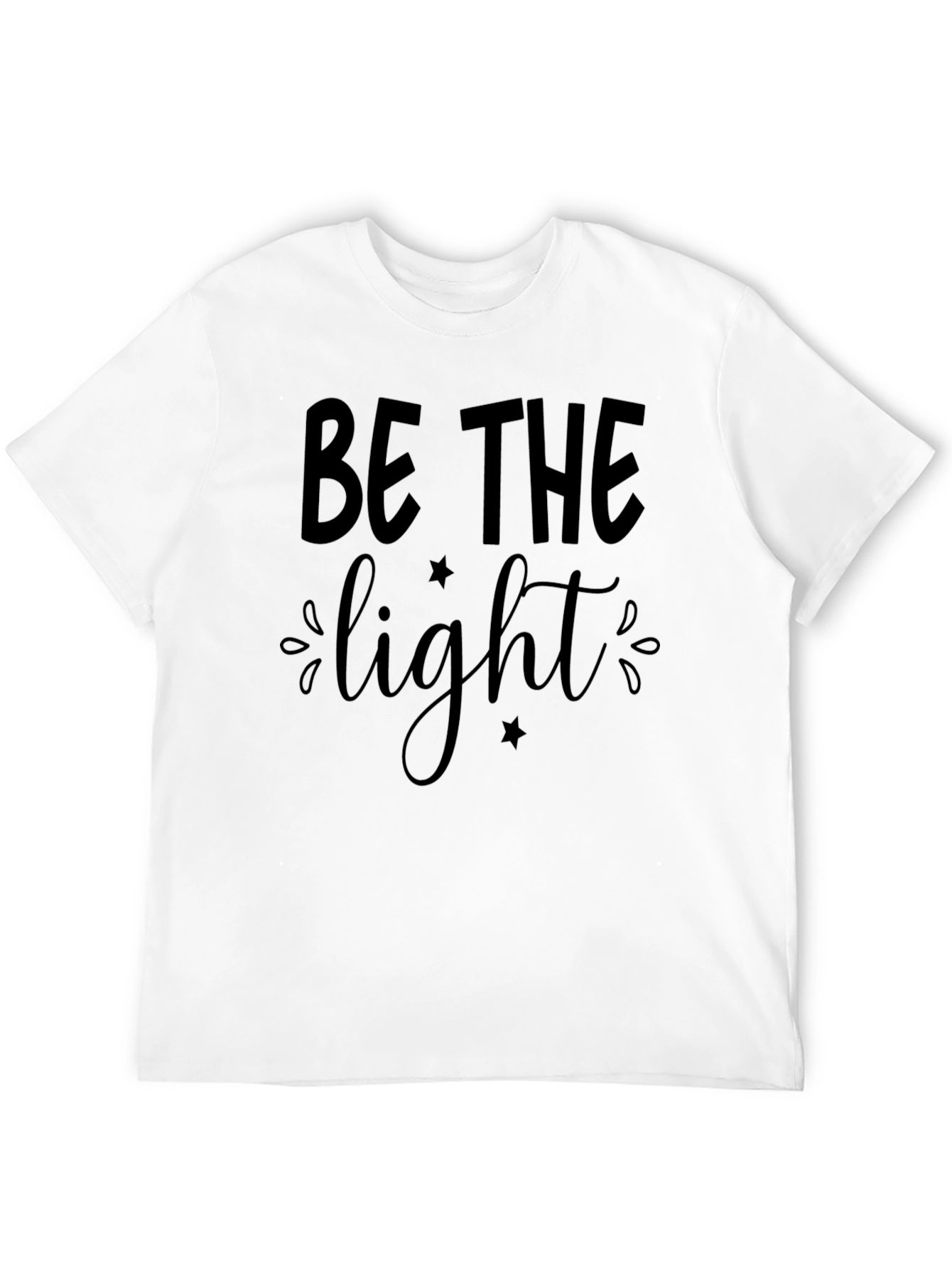 Black Be the Light T-Shirt - Motivational Tee view 12