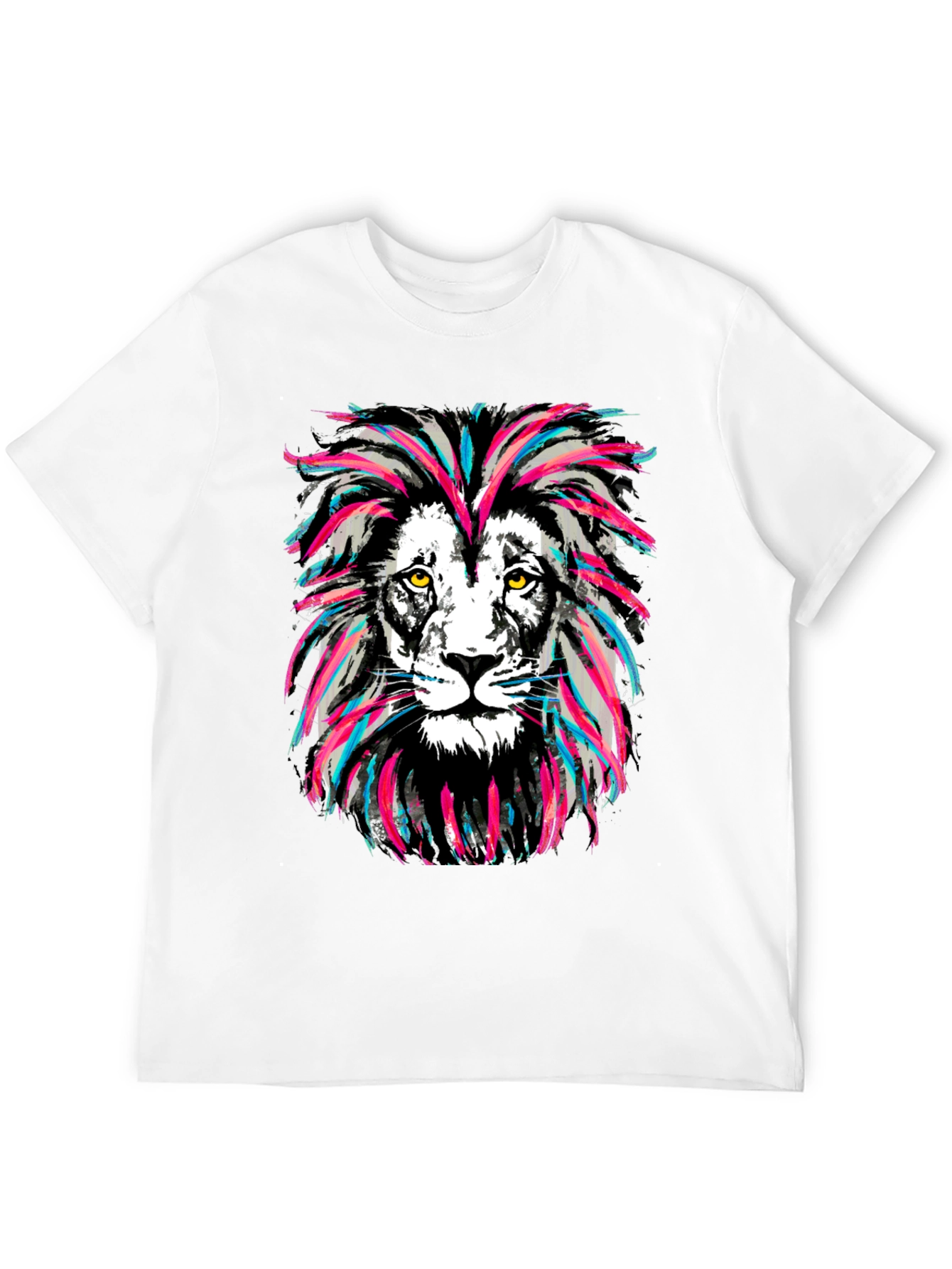 Black Lion Head Graphic Print Tee view 12