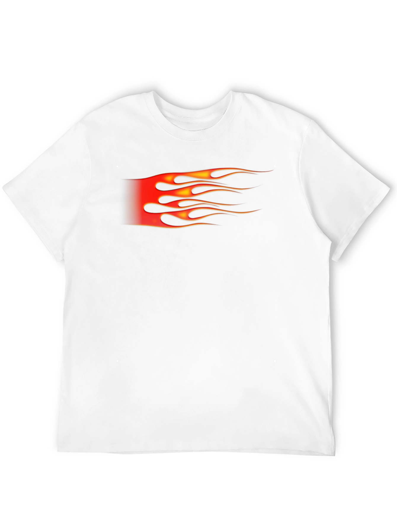 Black Fiery Flames Graphic Tee - Black view 12