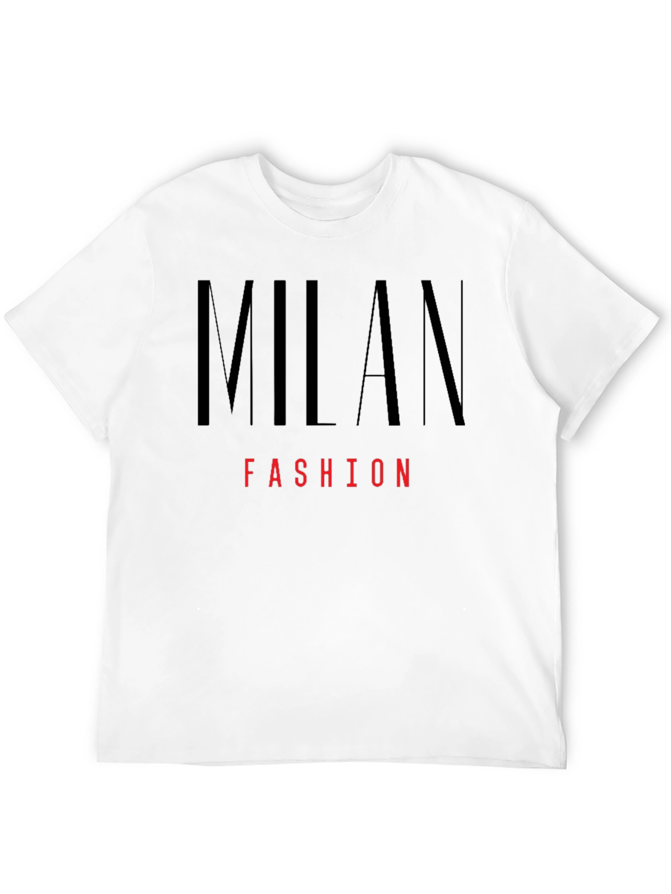 Black Milan Fashion Graphic Tee - Stylish Black T-Shirt view 12