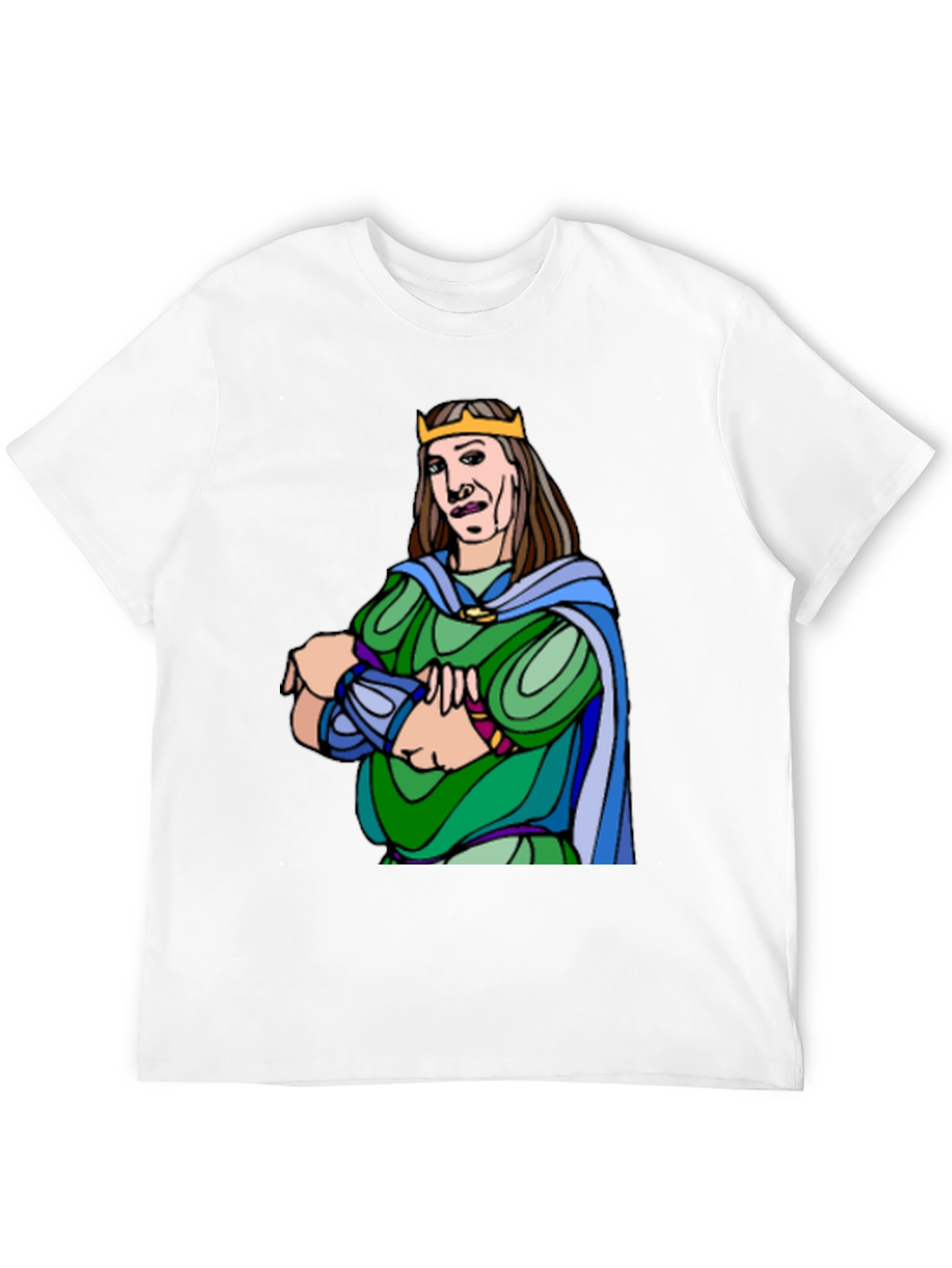 Black King Cartoon Graphic Black T-Shirt view 12