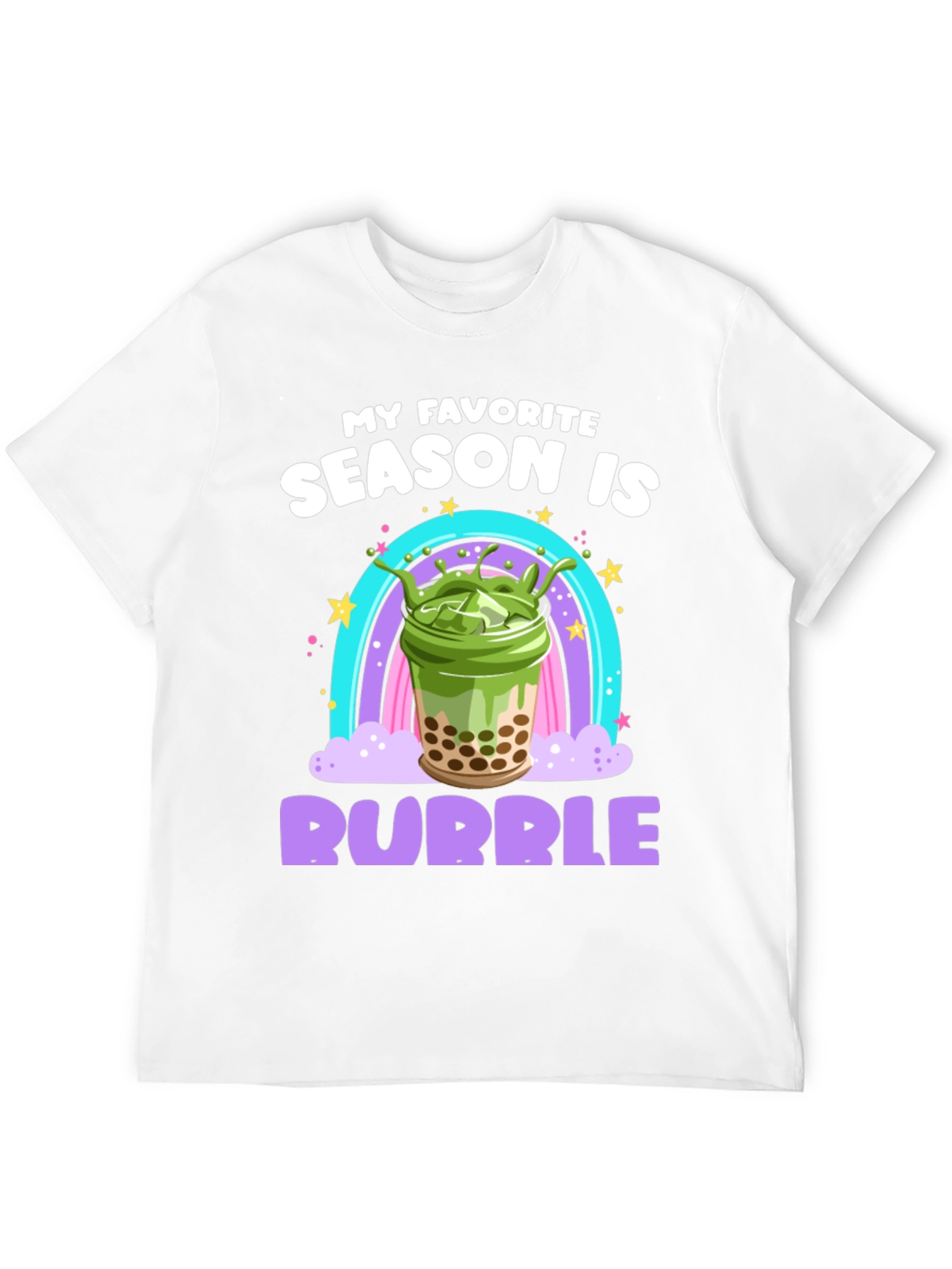 Black Bubble Tea Season T-Shirt - Matcha Boba Lover view 12