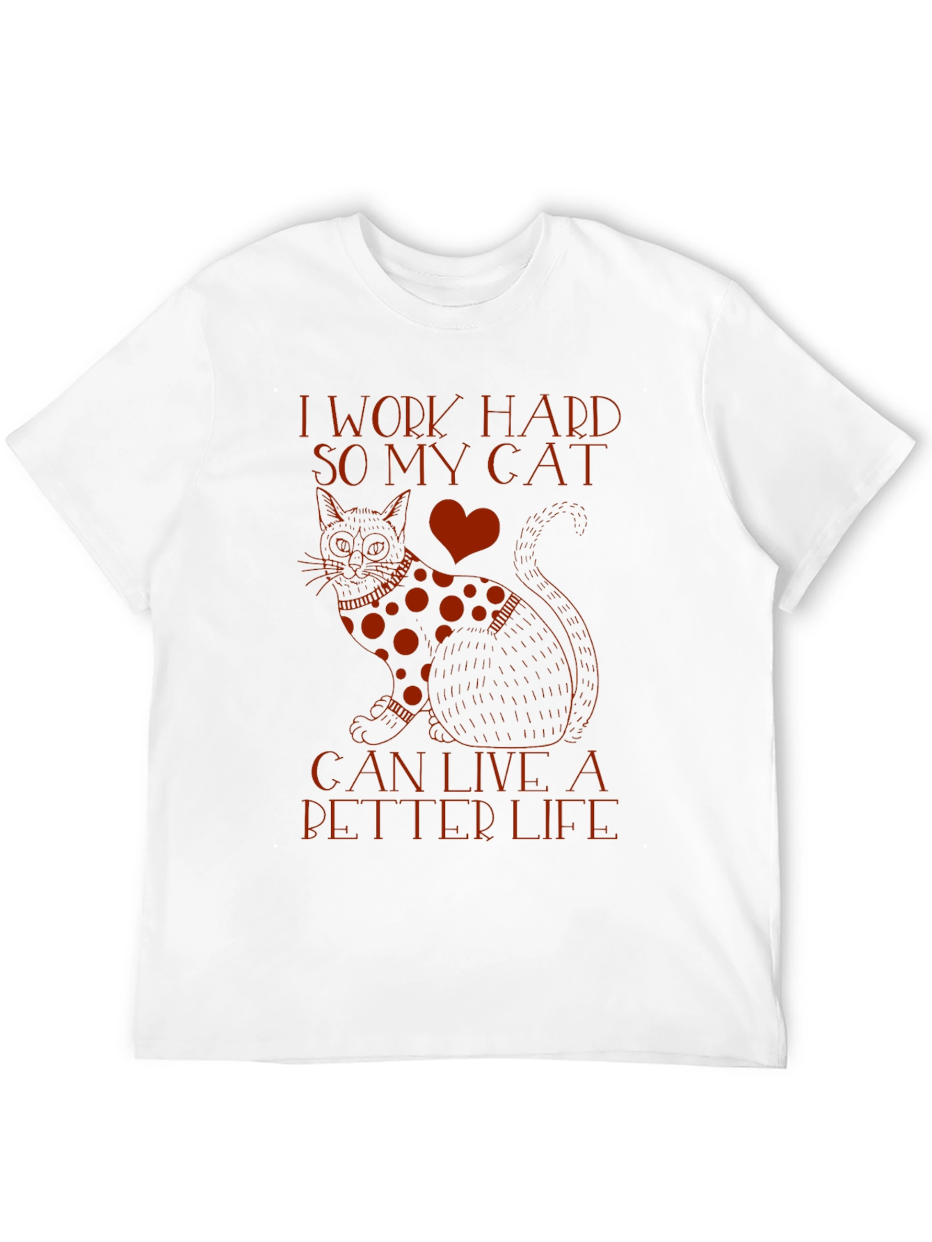 Black I Work Hard So My Cat T-Shirt view 12