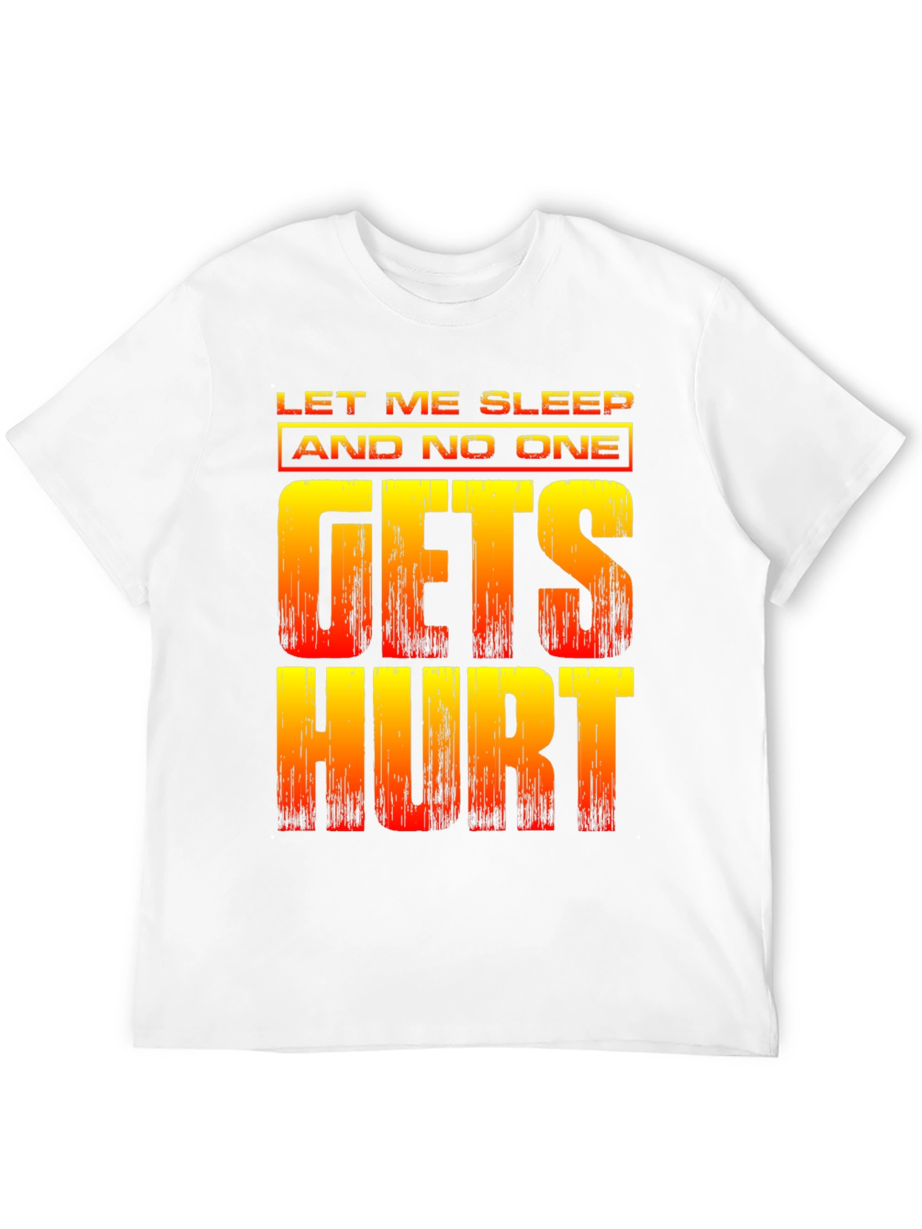 Black Let Me Sleep Funny Graphic T-Shirt view 12