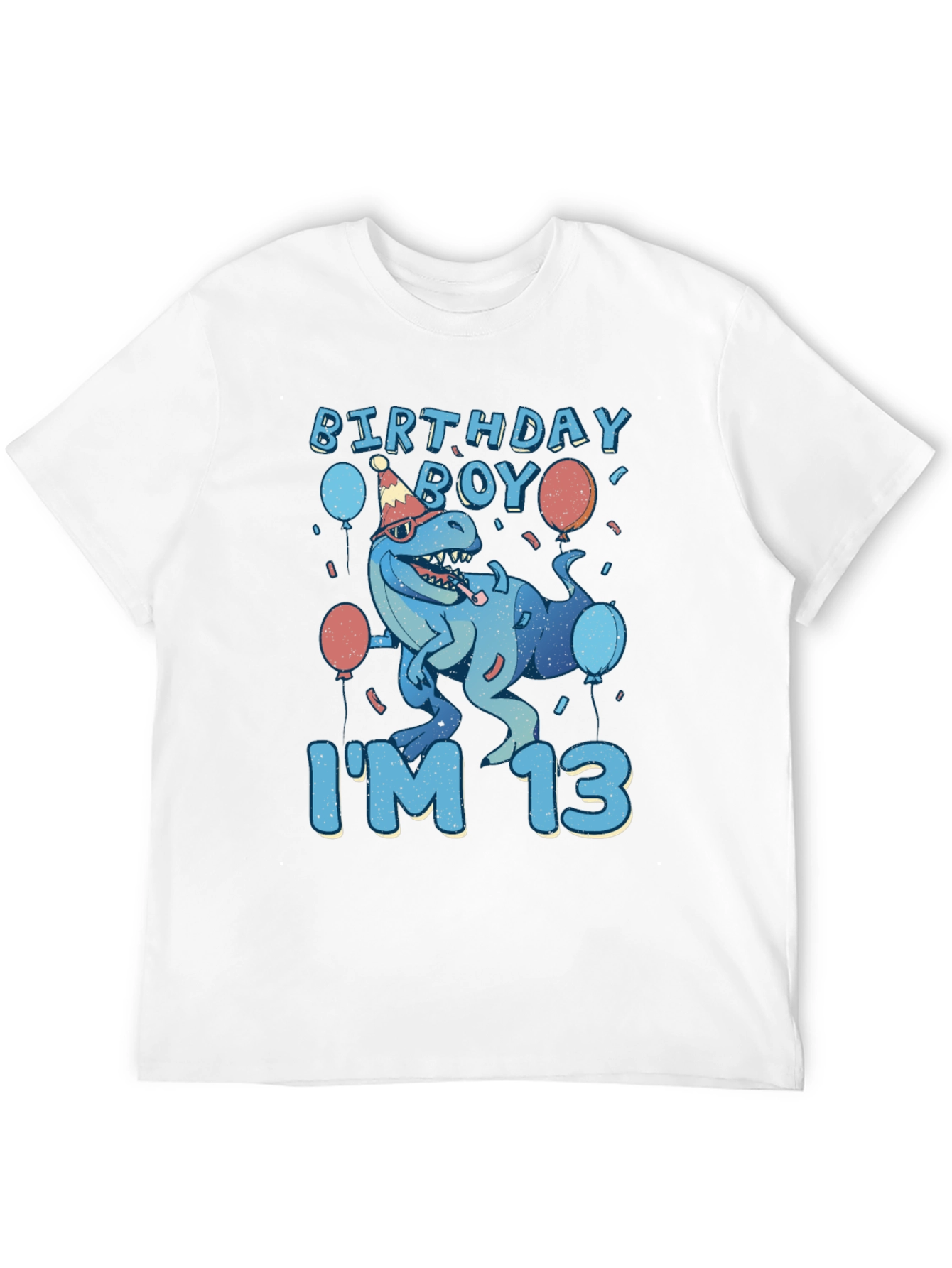 Birthday Boy I'm 13 T-Rex T-Shirt - 12