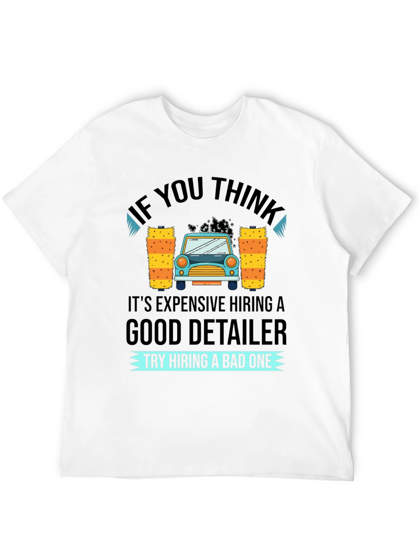 Black Car Detailer T-Shirt - Funny Car Wash Gift view 12