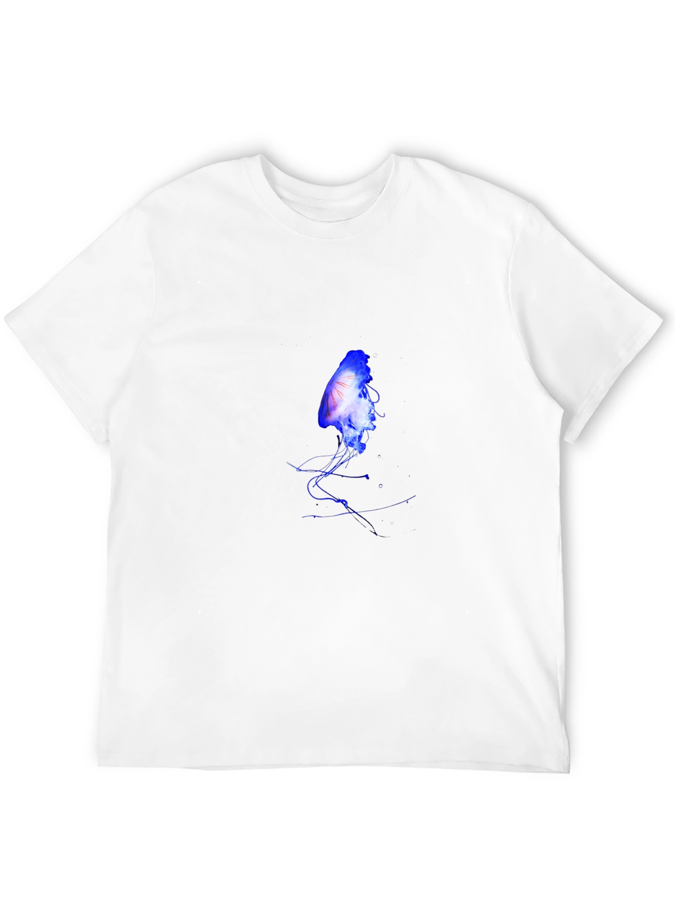 Black Jellyfish Print Black T-Shirt - Unique Graphic Tee view 12