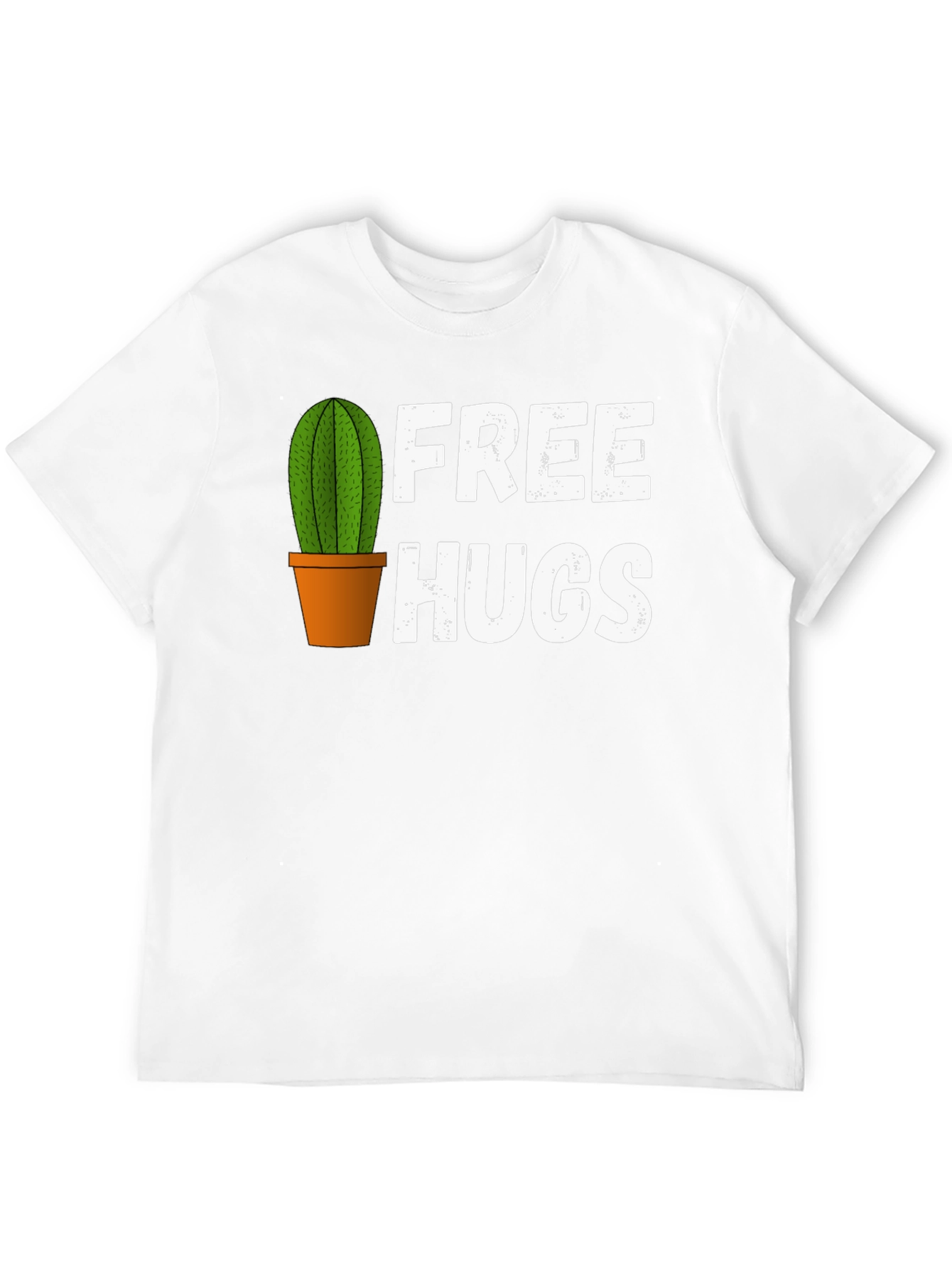Black Free Hugs Cactus Graphic T-Shirt view 12