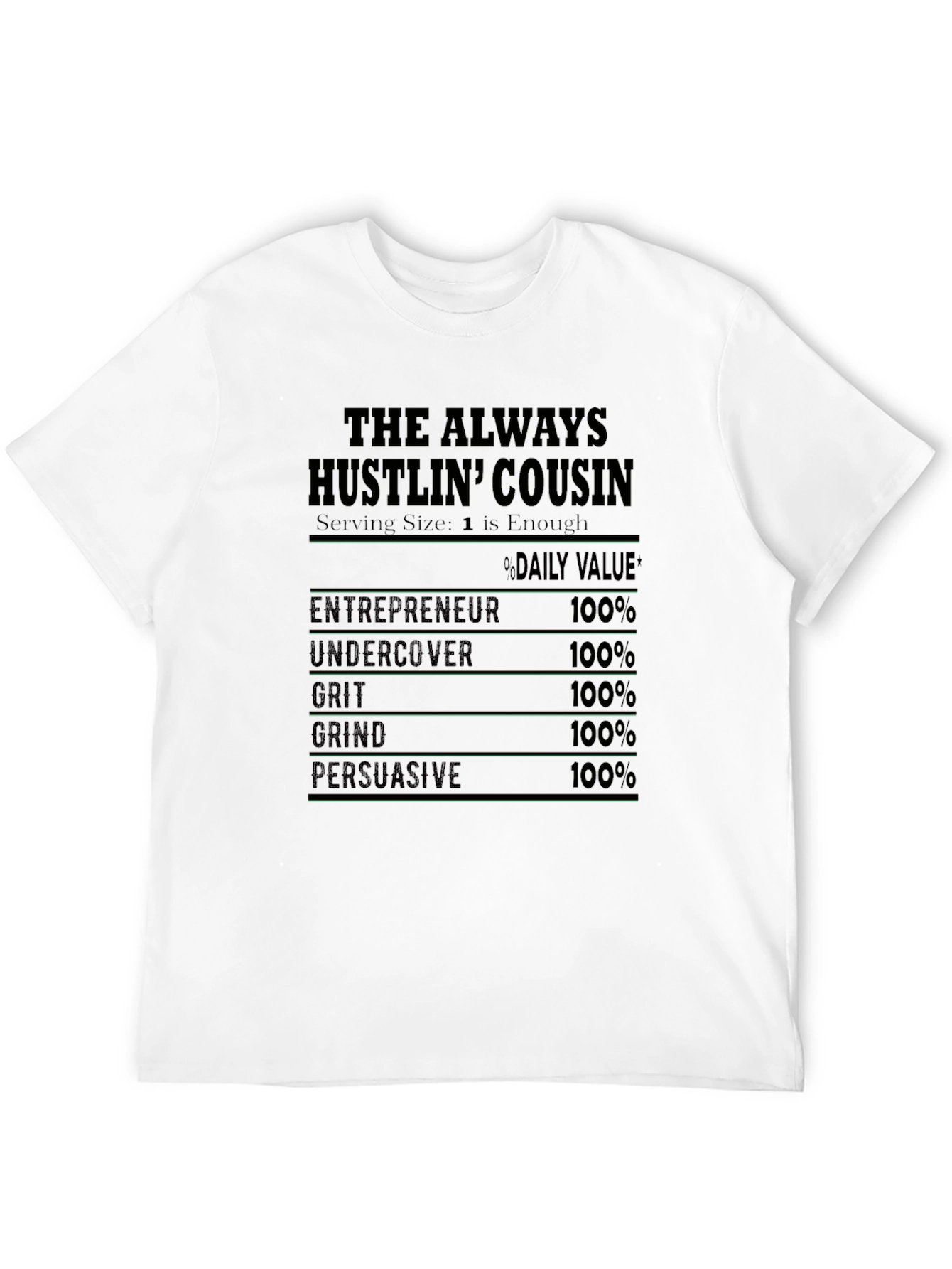 Black The Always Hustlin' Cousin T-Shirt view 12