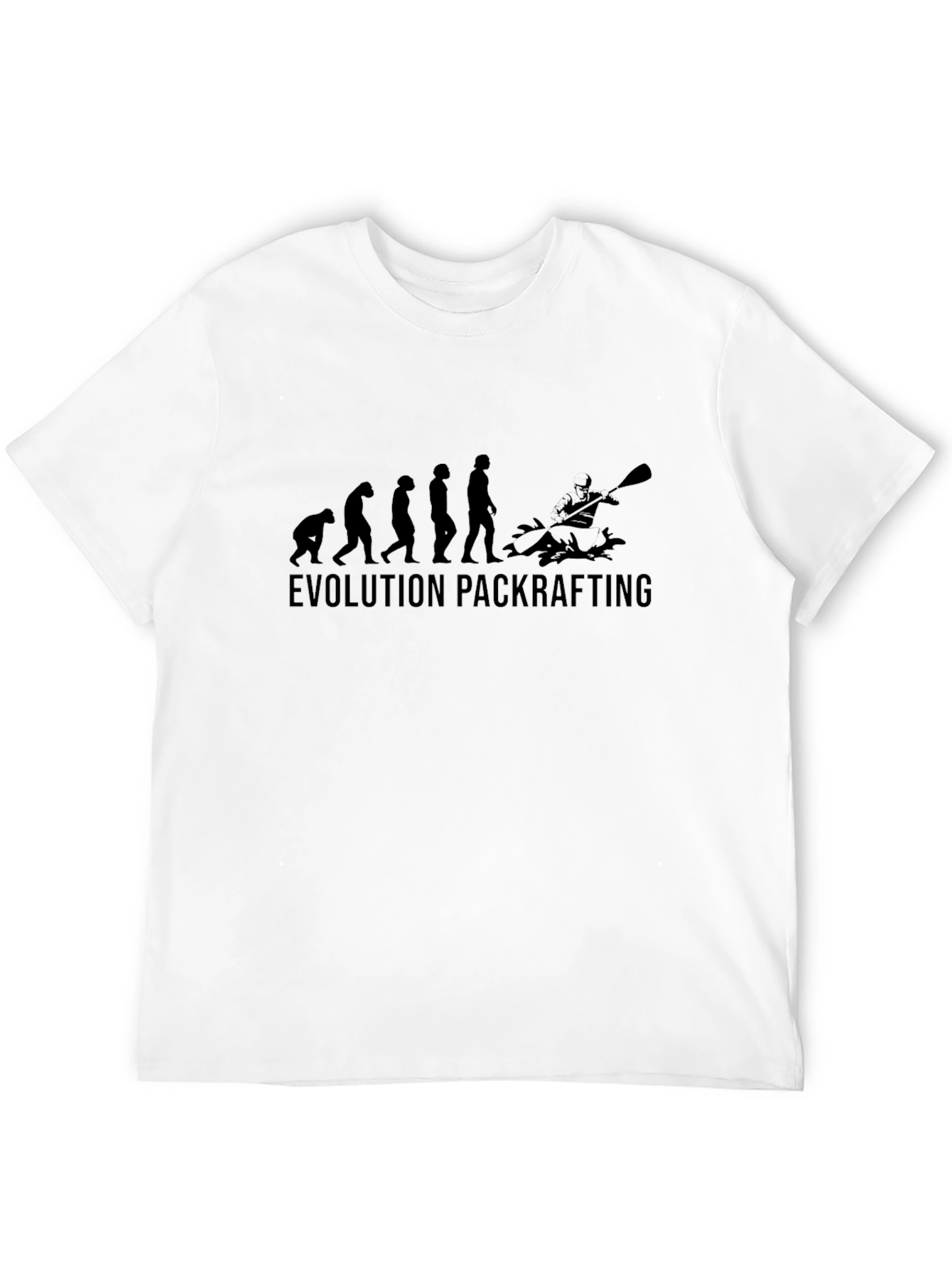 Black Evolution Packrafting Black T-Shirt for Outdoor Adventures view 12