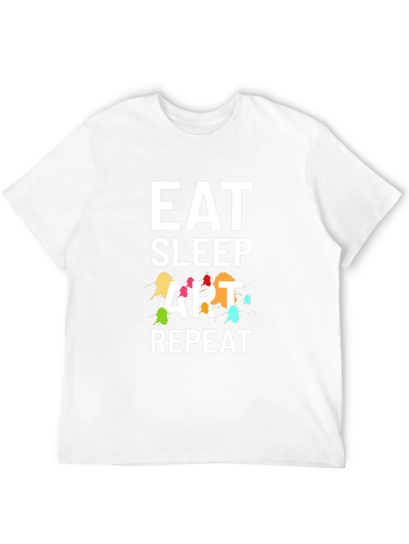 Black Eat Sleep Art Repeat Graphic T-Shirt view 12