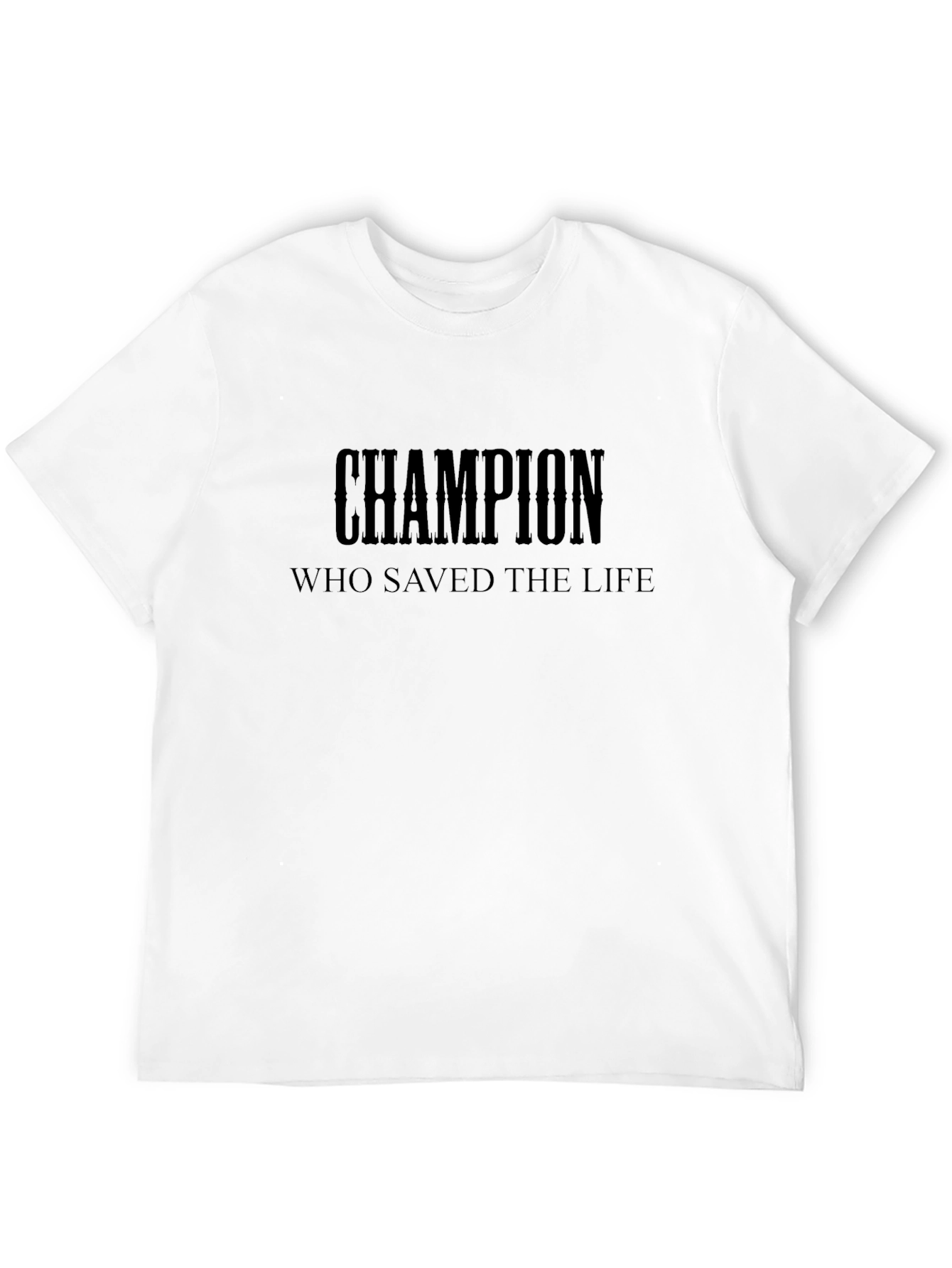 Black Champion T-Shirt - Save a Life view 12