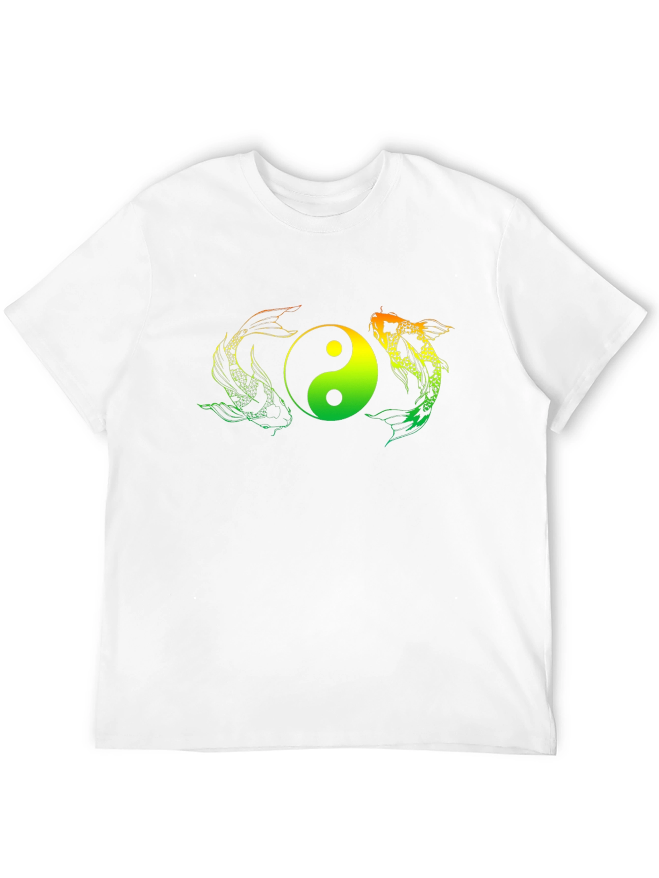 Black Yin Yang Koi Fish Graphic Tee - Black T-Shirt view 12