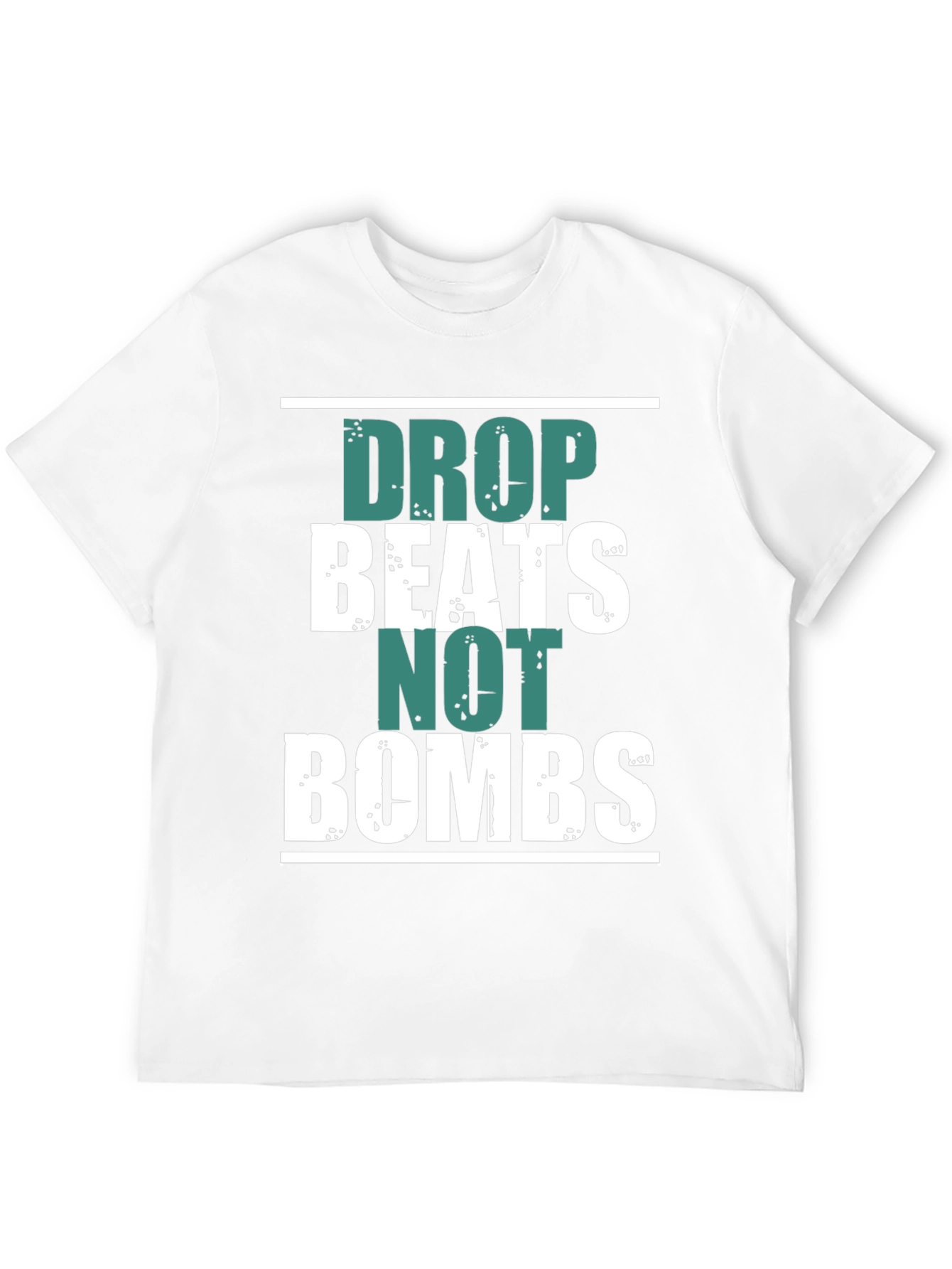 Black Drop Beats Not Bombs Graphic Tee view 12