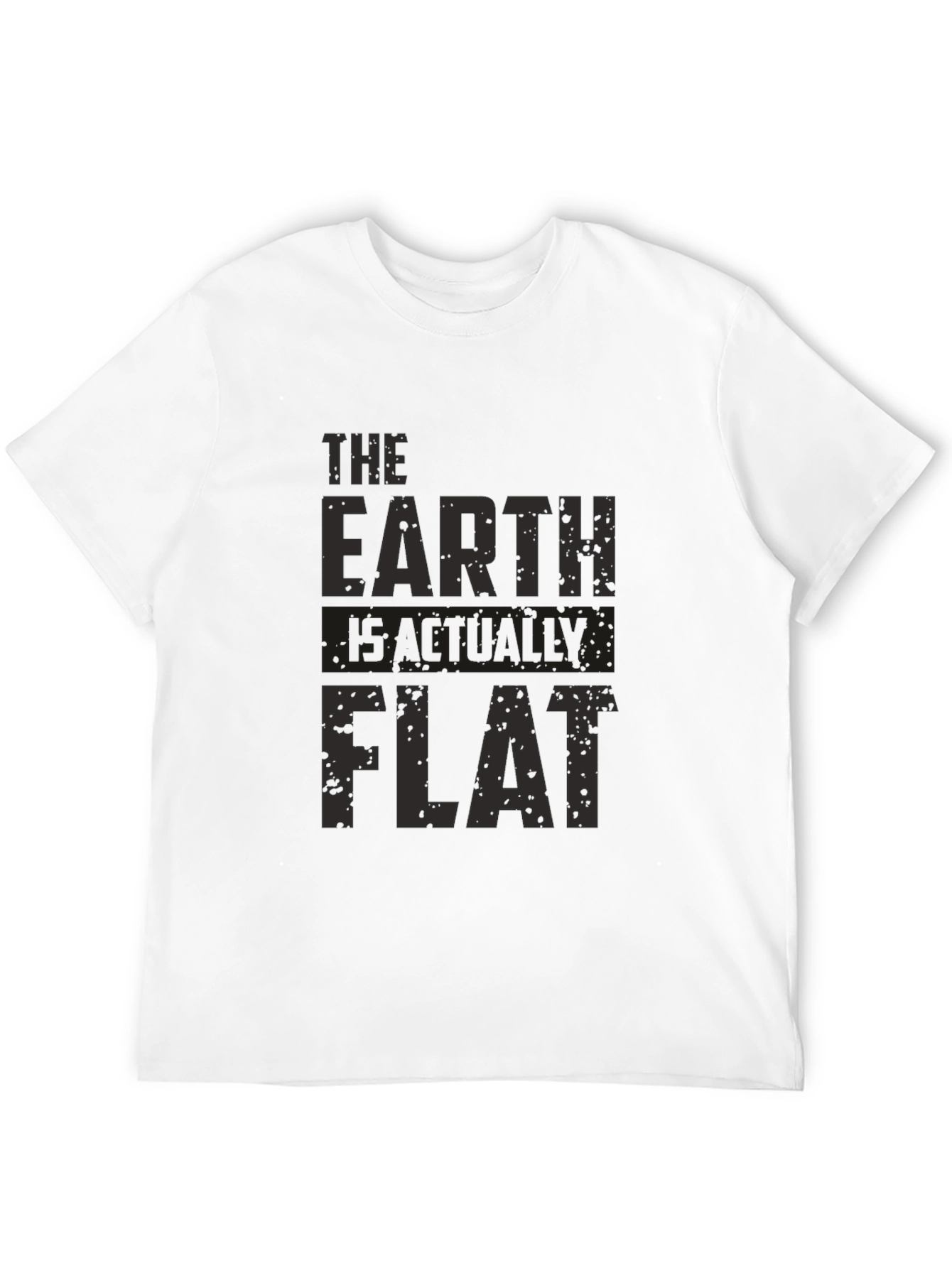 Black The Earth Is Actually Flat - Graphic Tee view 12