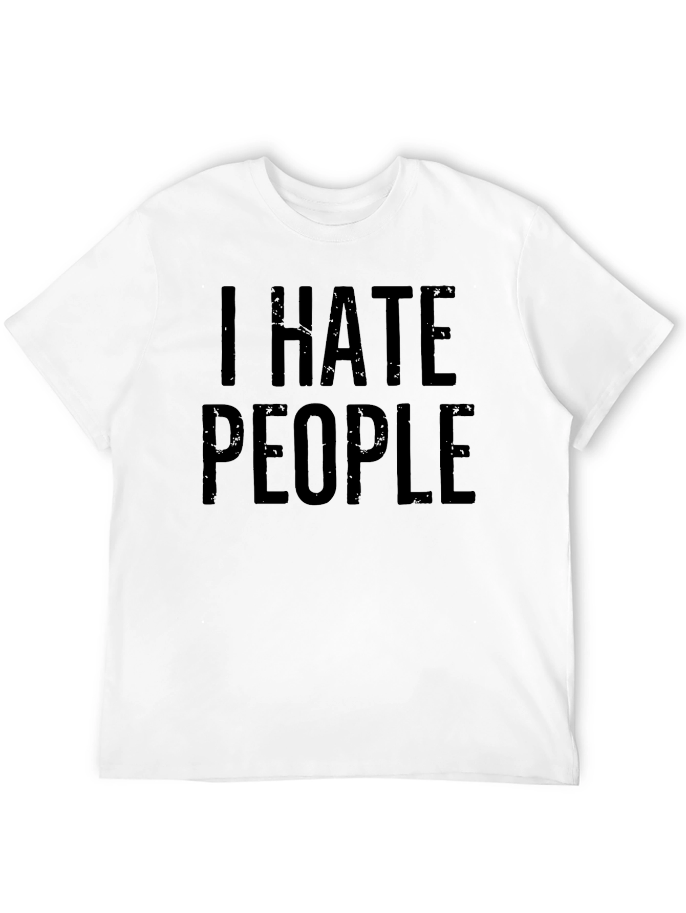 Black I Hate People Graphic Tee - Unisex Adult T-Shirt view 12