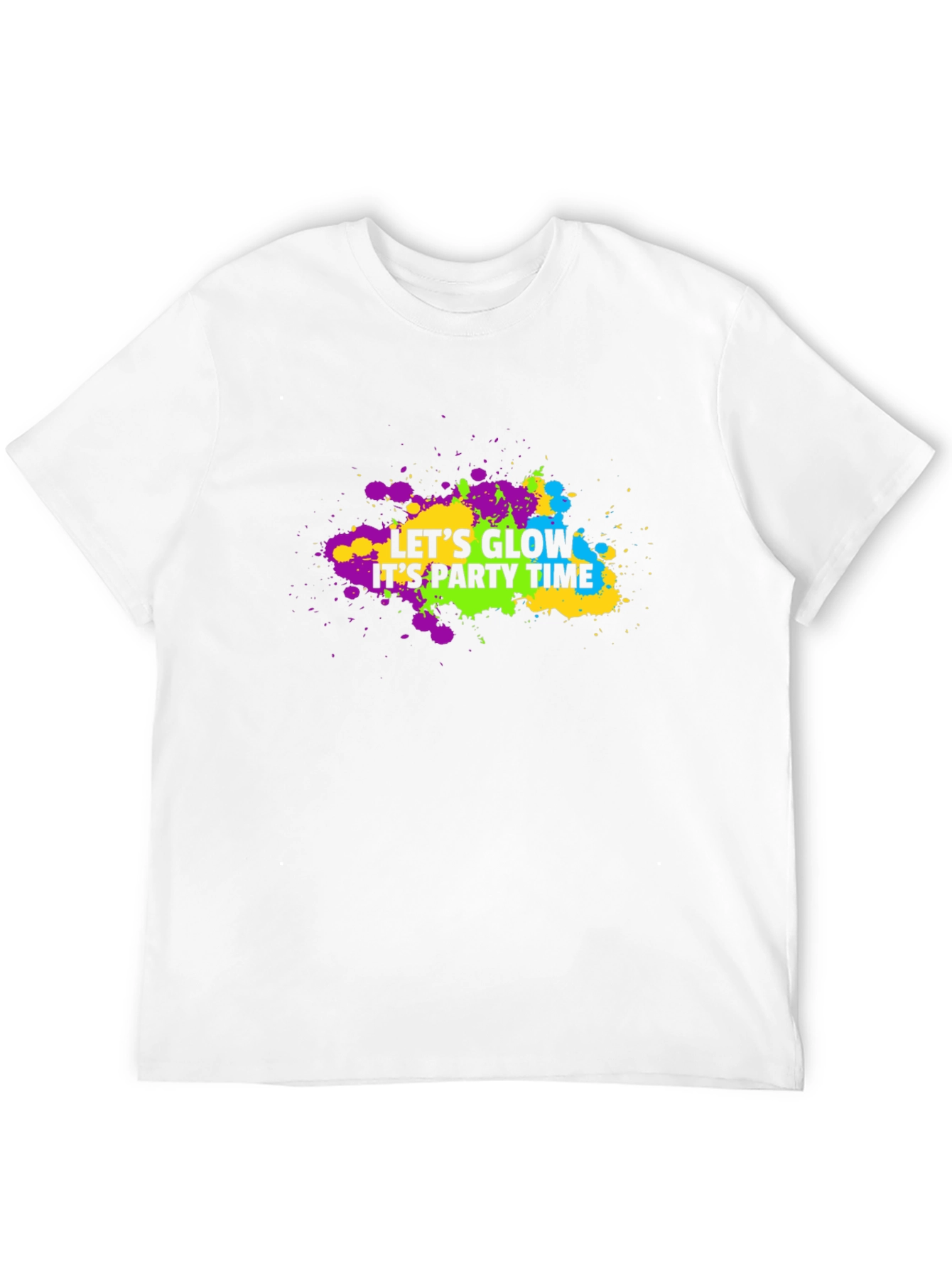 Let's Glow Party Time Black T-Shirt - 12