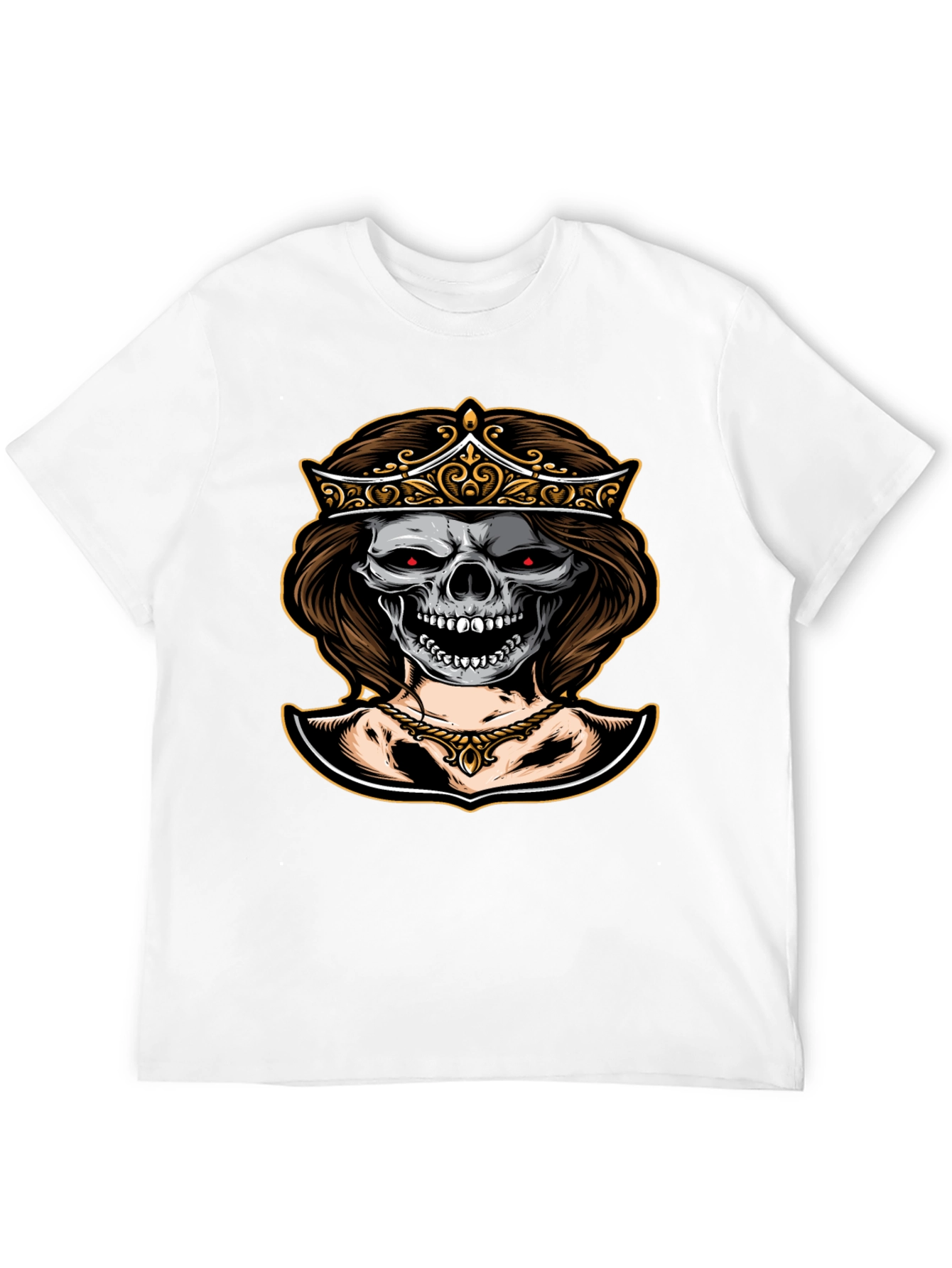 Black Skull Queen Graphic Tee - Dark Humor Fashion view 12