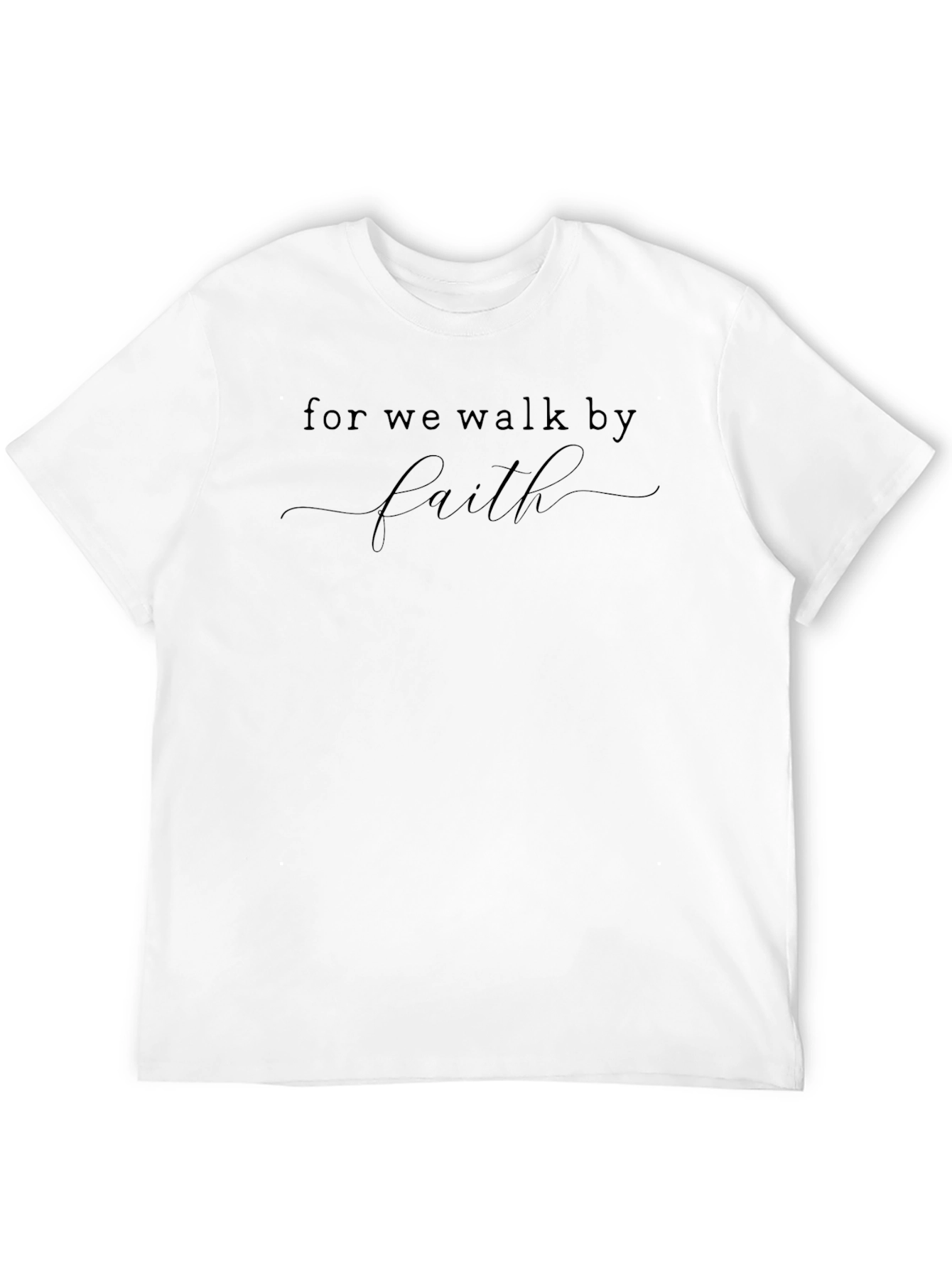 Black Faith Script Black T-Shirt view 12