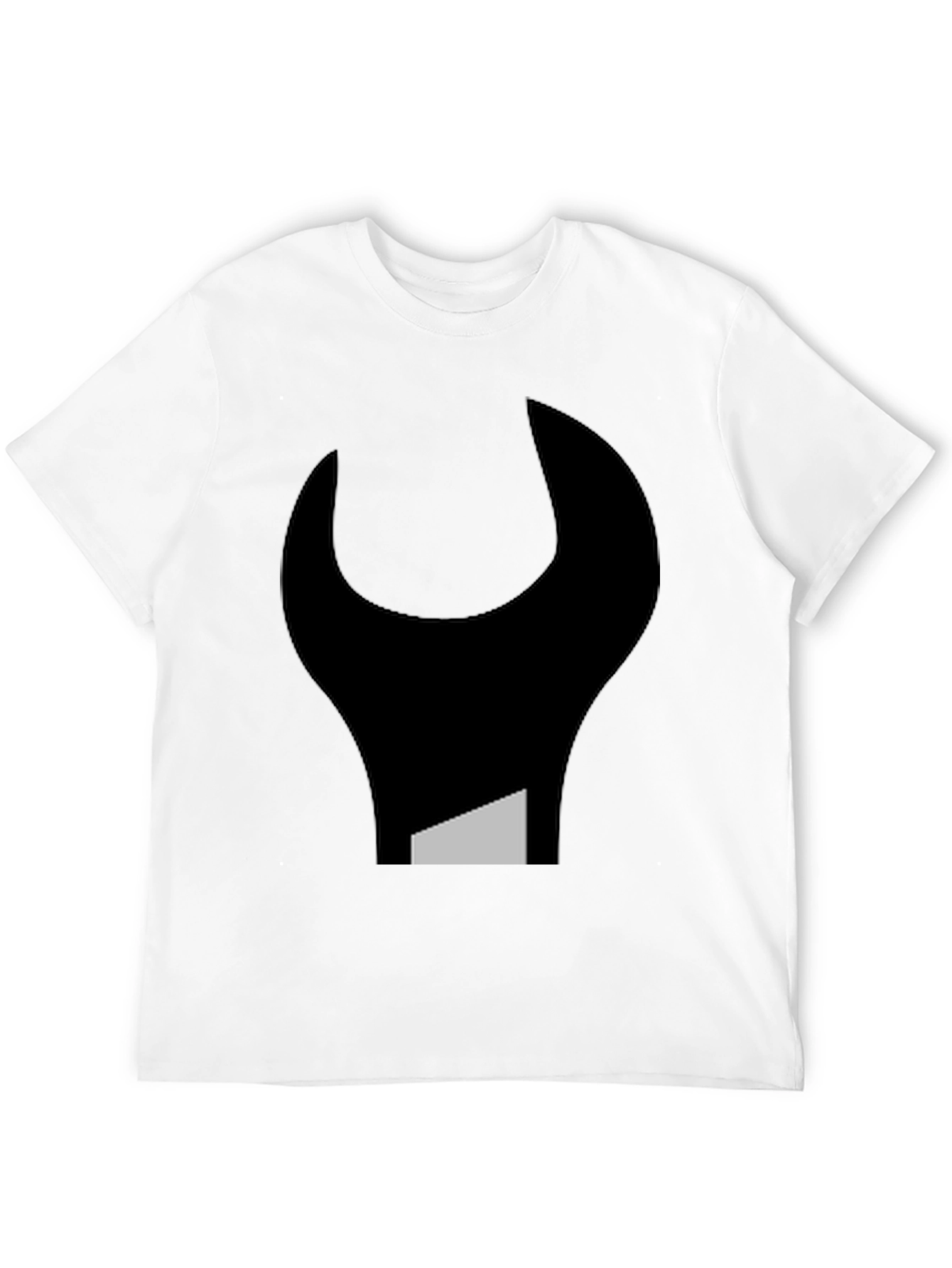 Black Abstract Wrench Graphic Tee - Black Unisex T-Shirt view 12