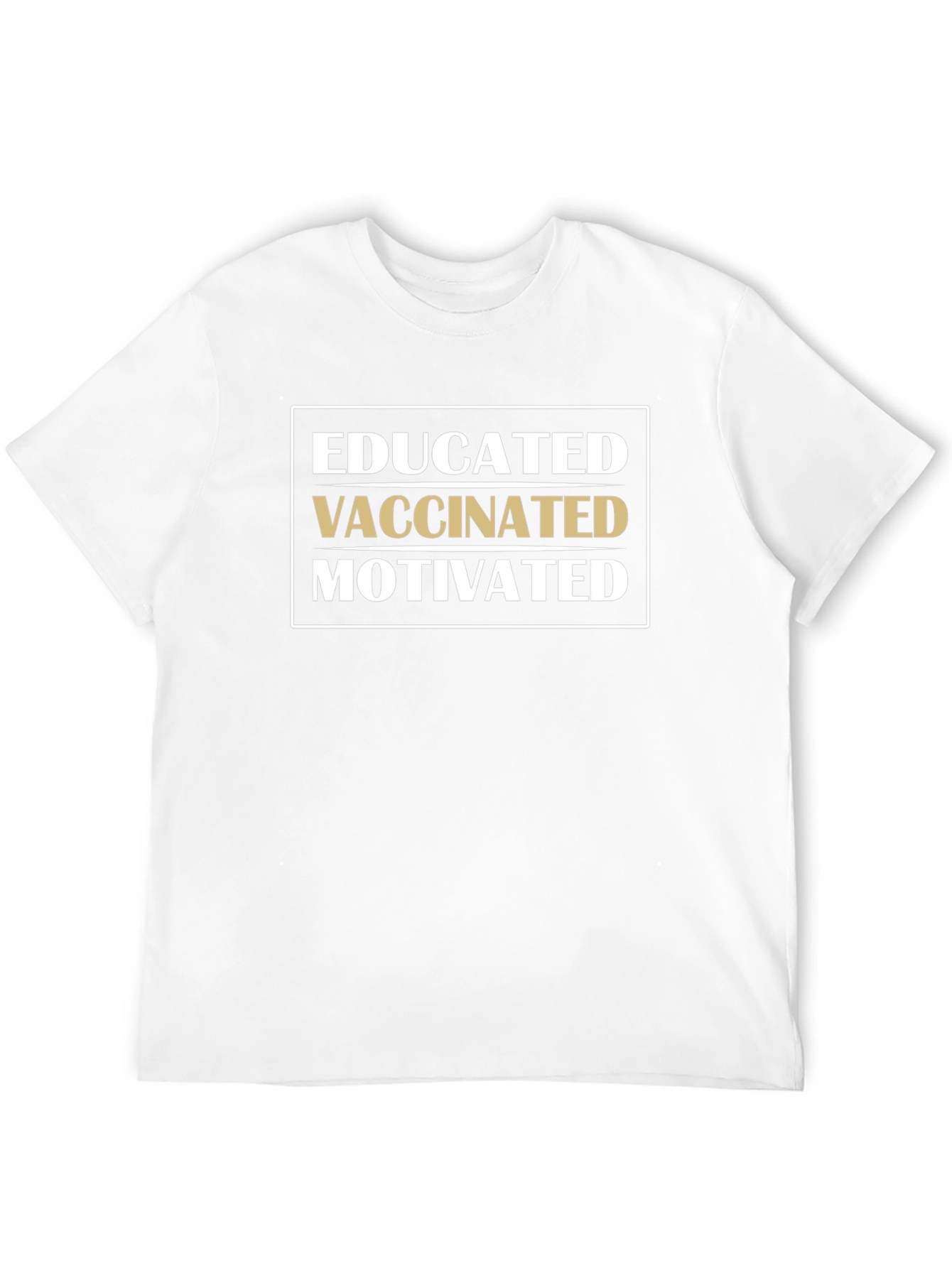 Black Educated Vaccinated Motivated T-Shirt view 12