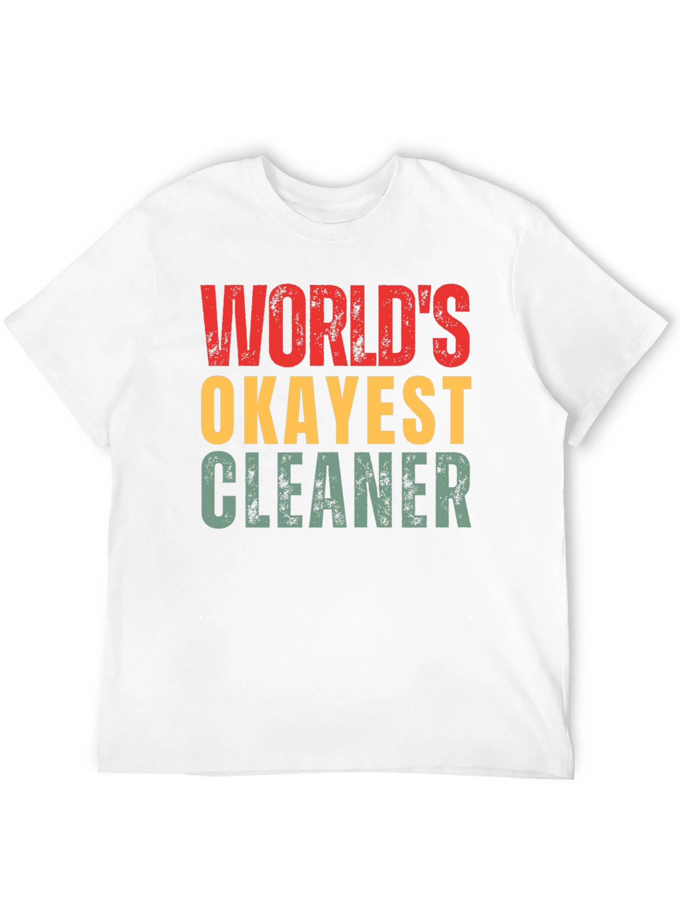Black World's Okayest Cleaner T-Shirt Funny Gift view 12