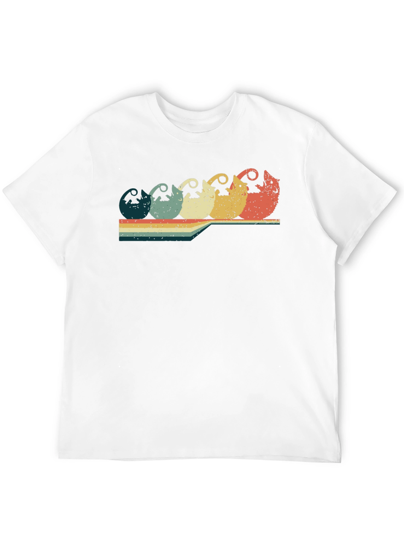 Black Retro Cat Lover T-Shirt - Vintage Style Graphic Tee view 12