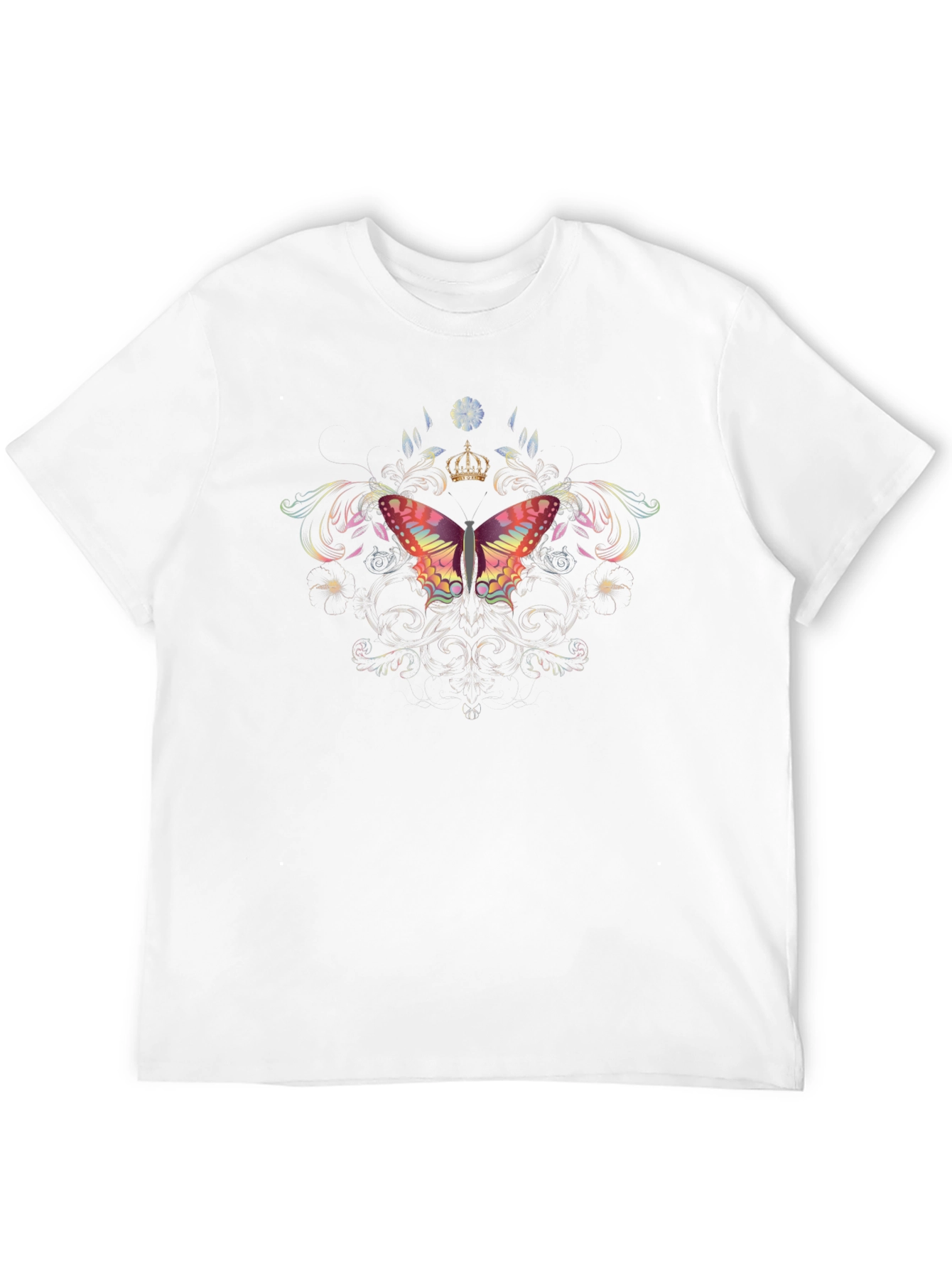 Black Butterfly Crown Black T-Shirt view 12