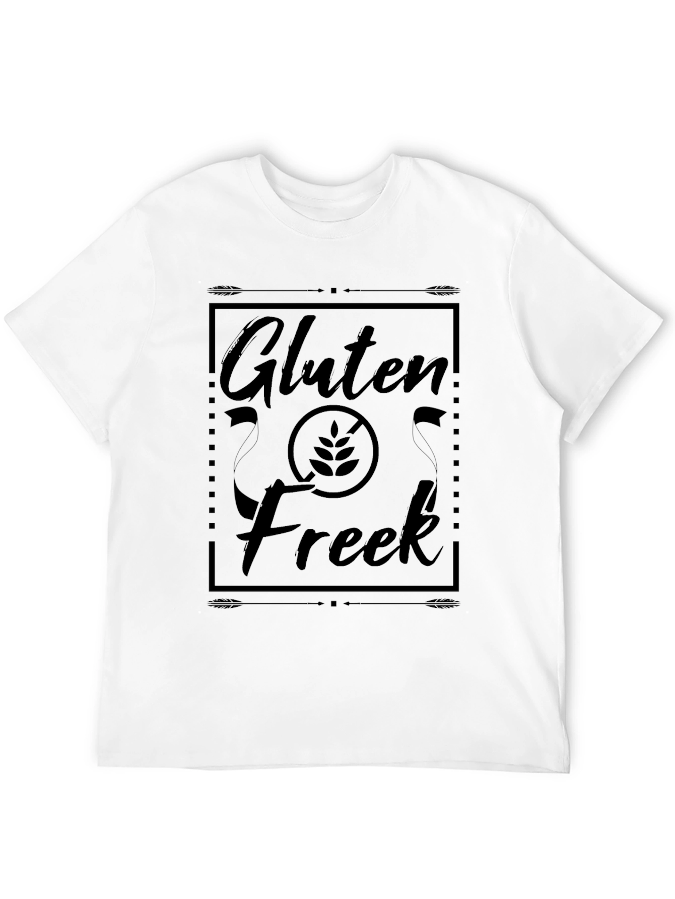 Black Gluten Freek Black T-Shirt view 12