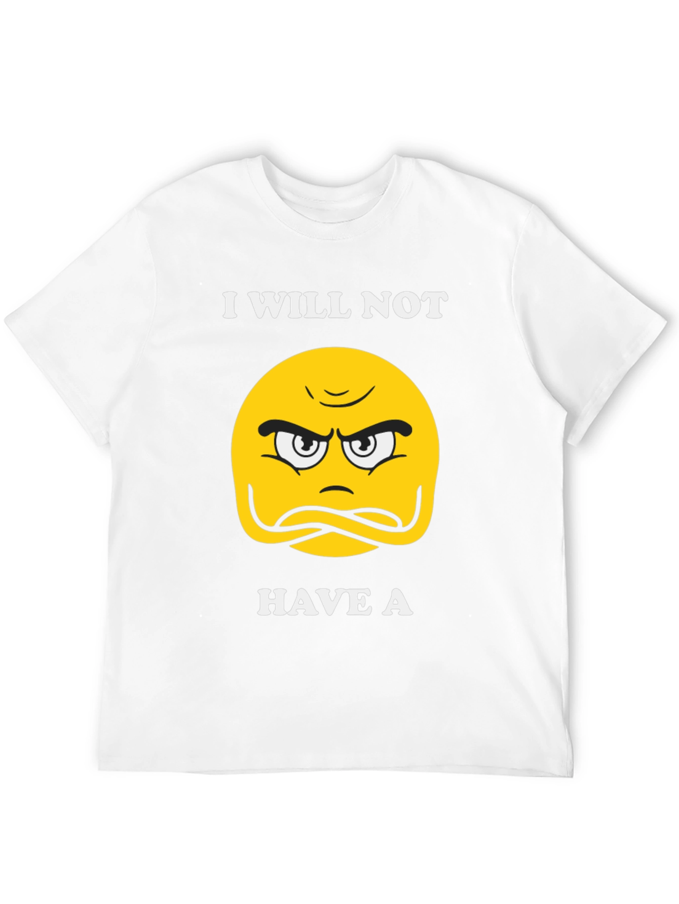 Black Grumpy Emoji T-Shirt view 12