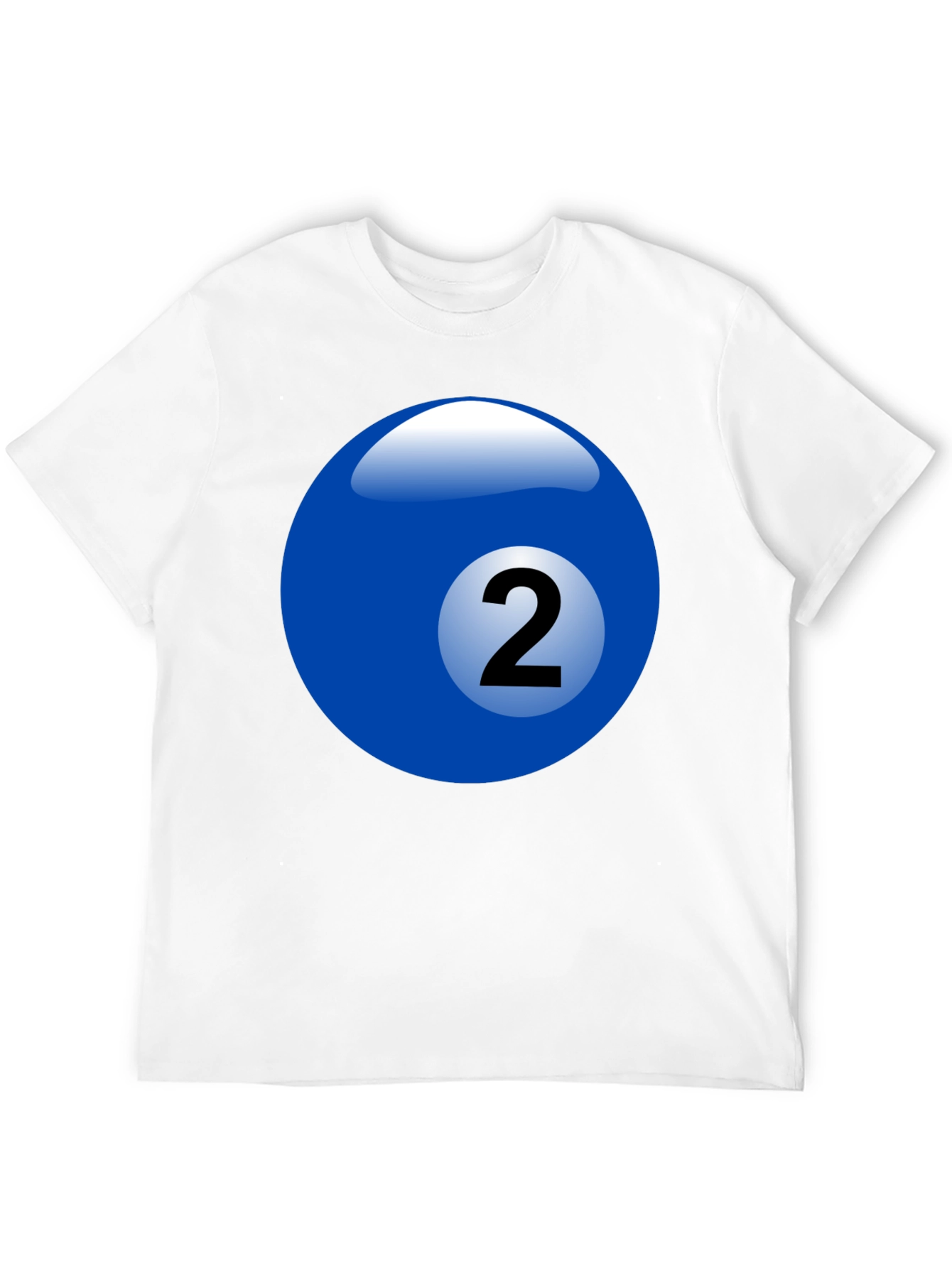 Black Billiard Ball Number 2 Graphic T-Shirt view 12