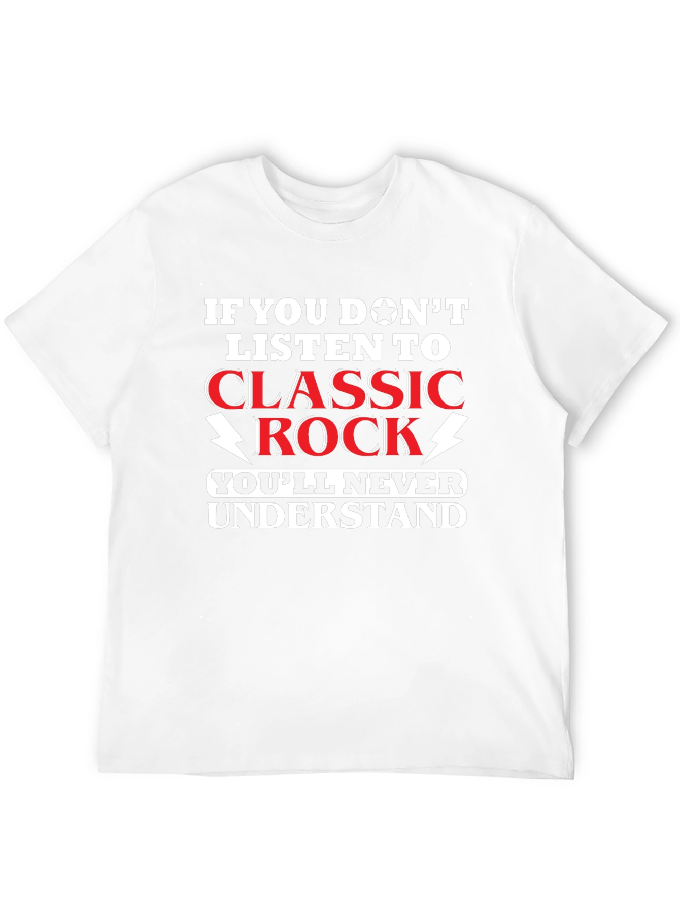 Black Classic Rock Music Fan T-Shirt - Humor Tee view 12