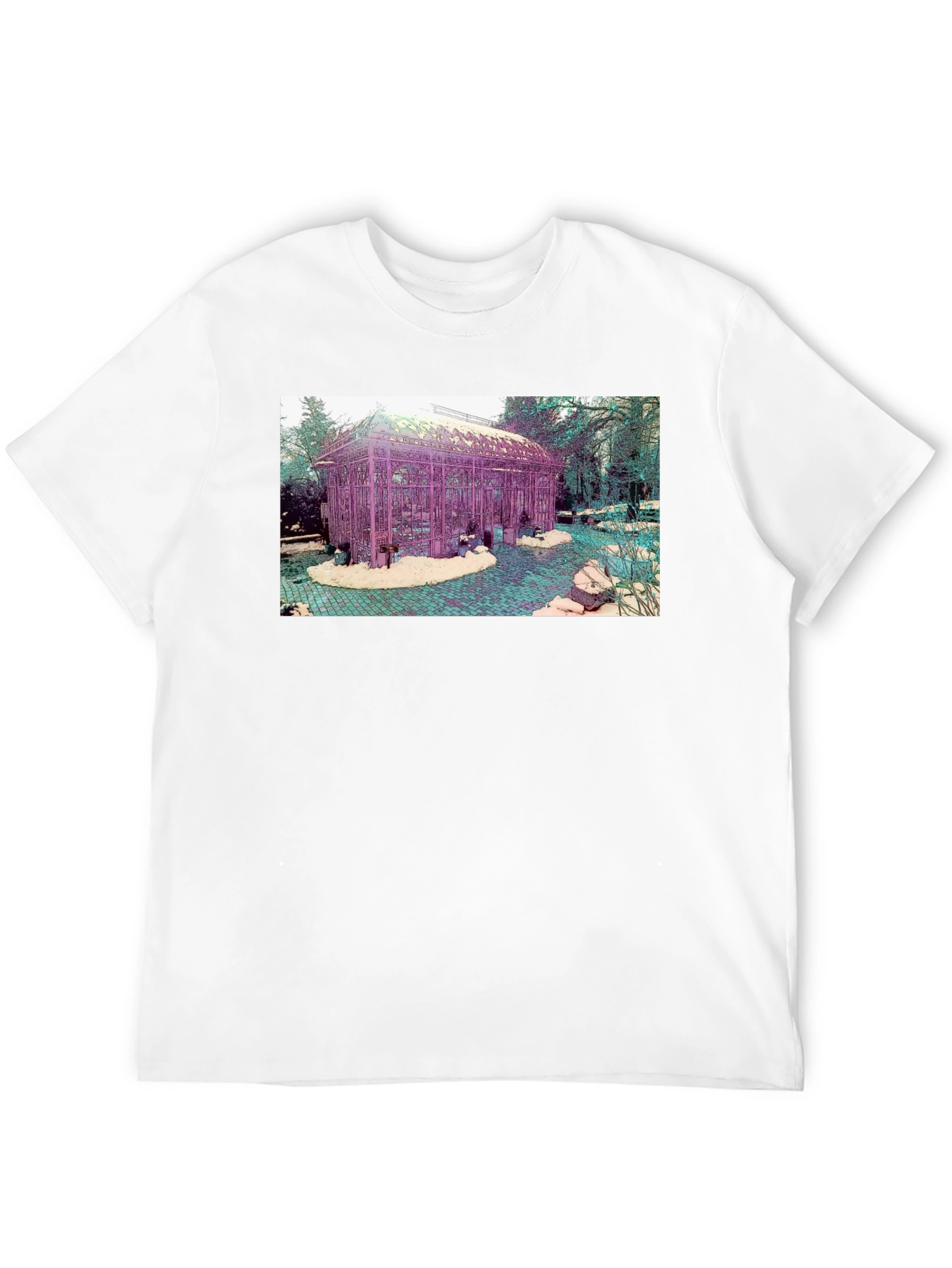 Black Artistic Greenhouse Graphic Tee - Unique Design view 12