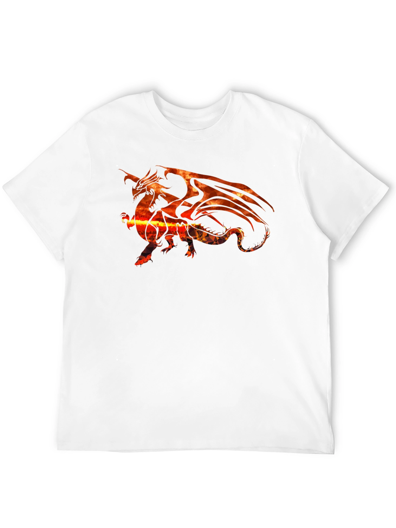 Black Fiery Dragon Graphic Black T-Shirt view 12